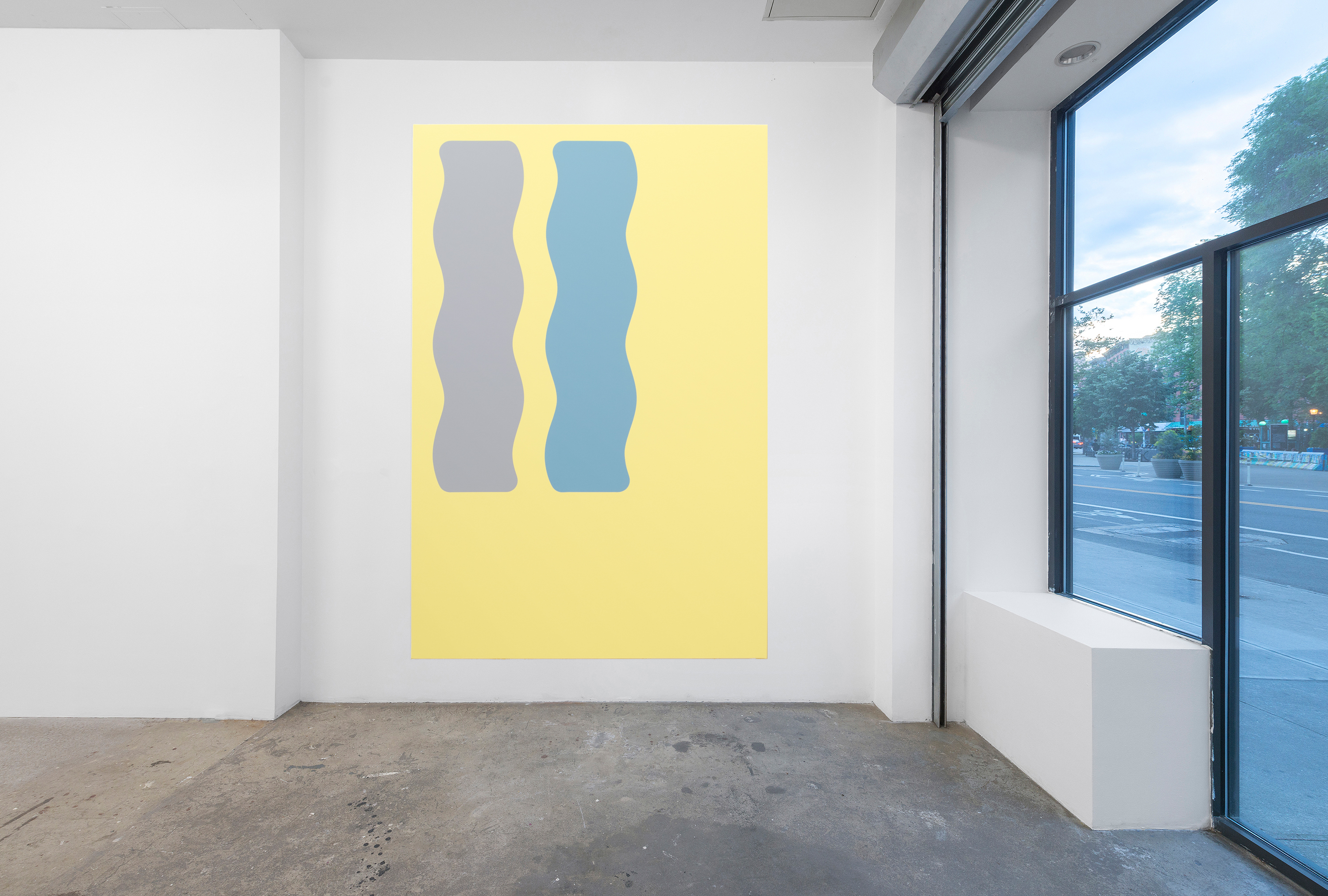 Installation view, ''Untitled (PR8)'', 2020 ; acrylic on canvas, 195 x 130 cm.
