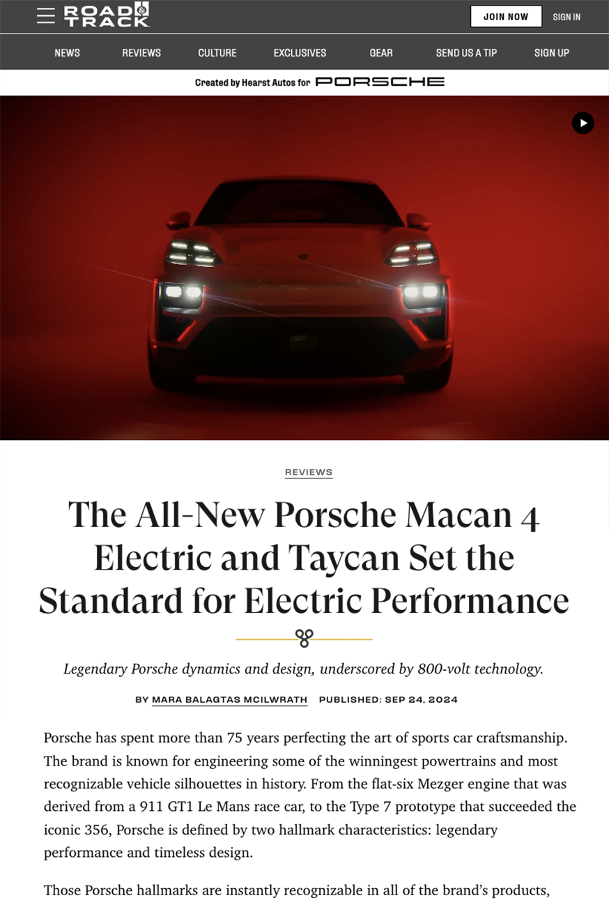 Porsche Macan 4 Electric and Taycan