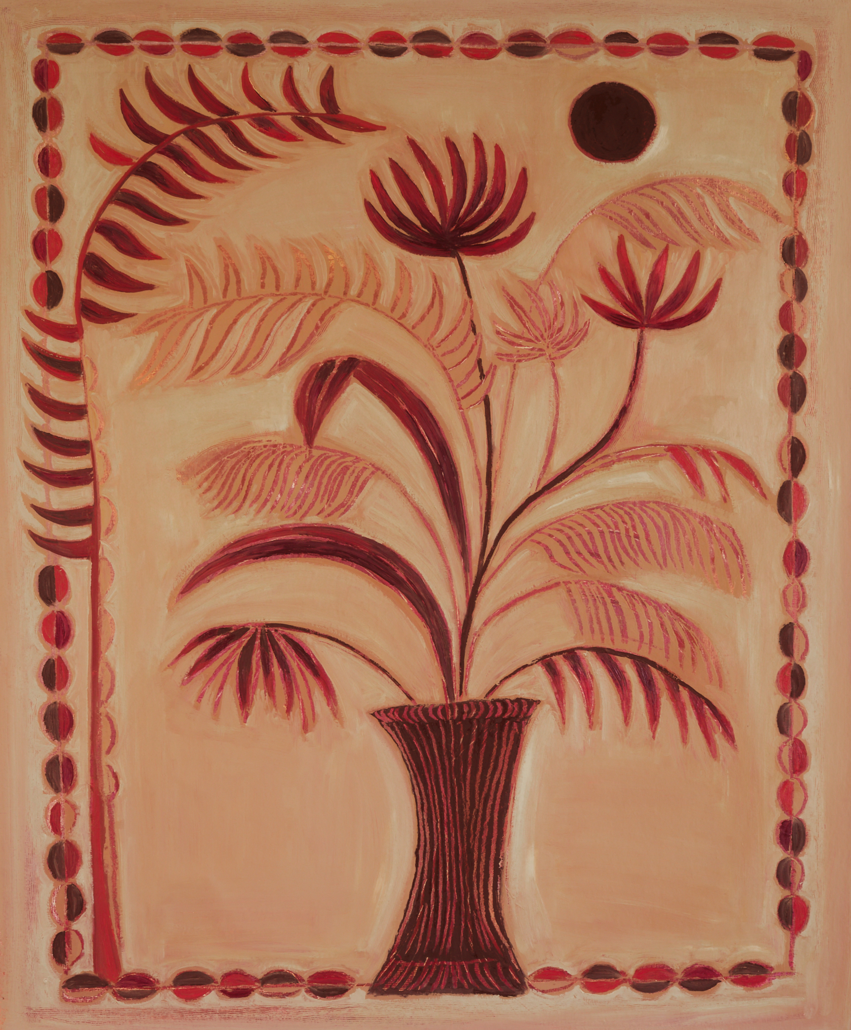 Vase of Flowers 2, 2024. Oil & oil stick on canvas