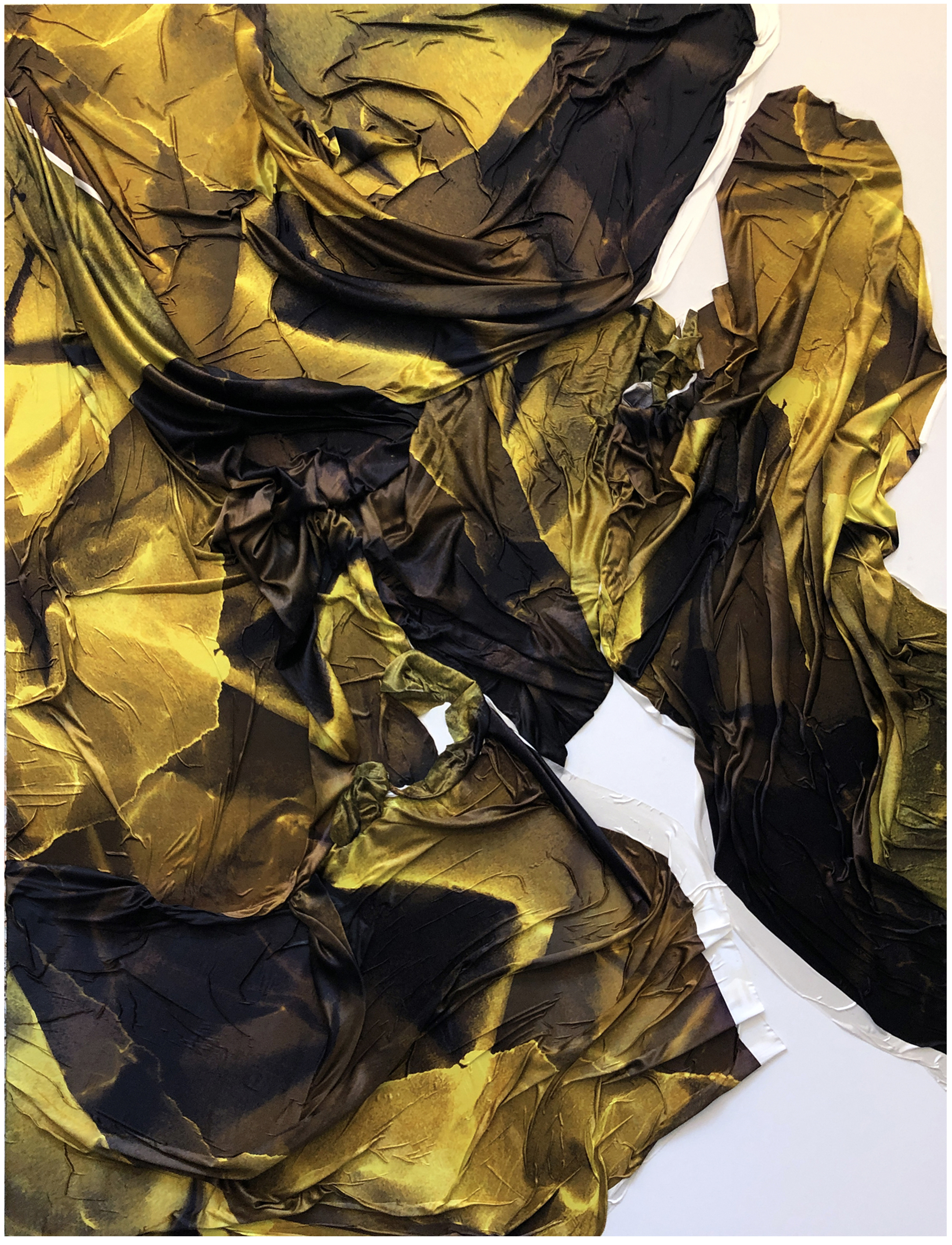 18. Untitled 2018 digital print silk cotton oil on canvas 96 x 72’ inches