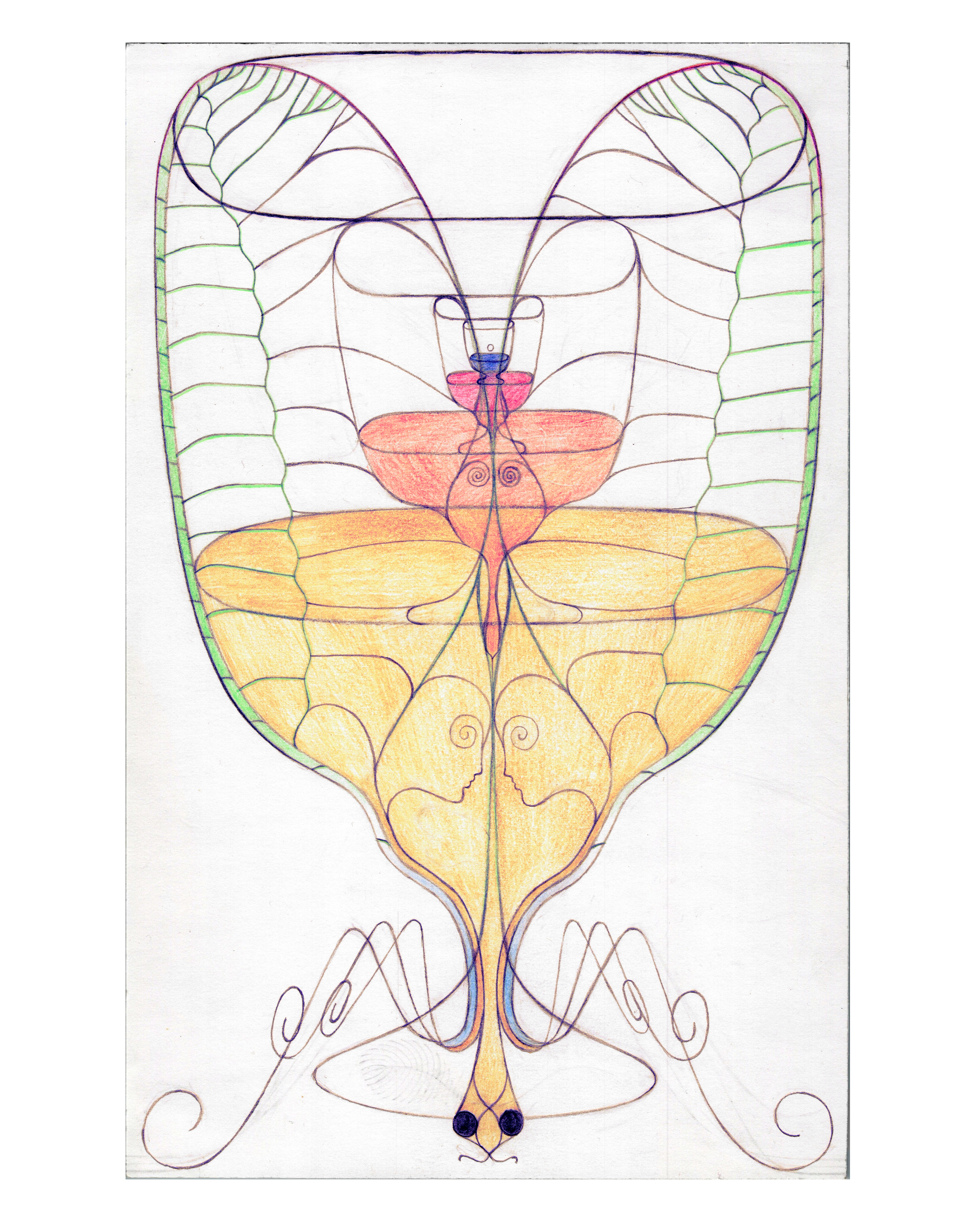 Cup (7"x11", colored pencil & graphite on paper)