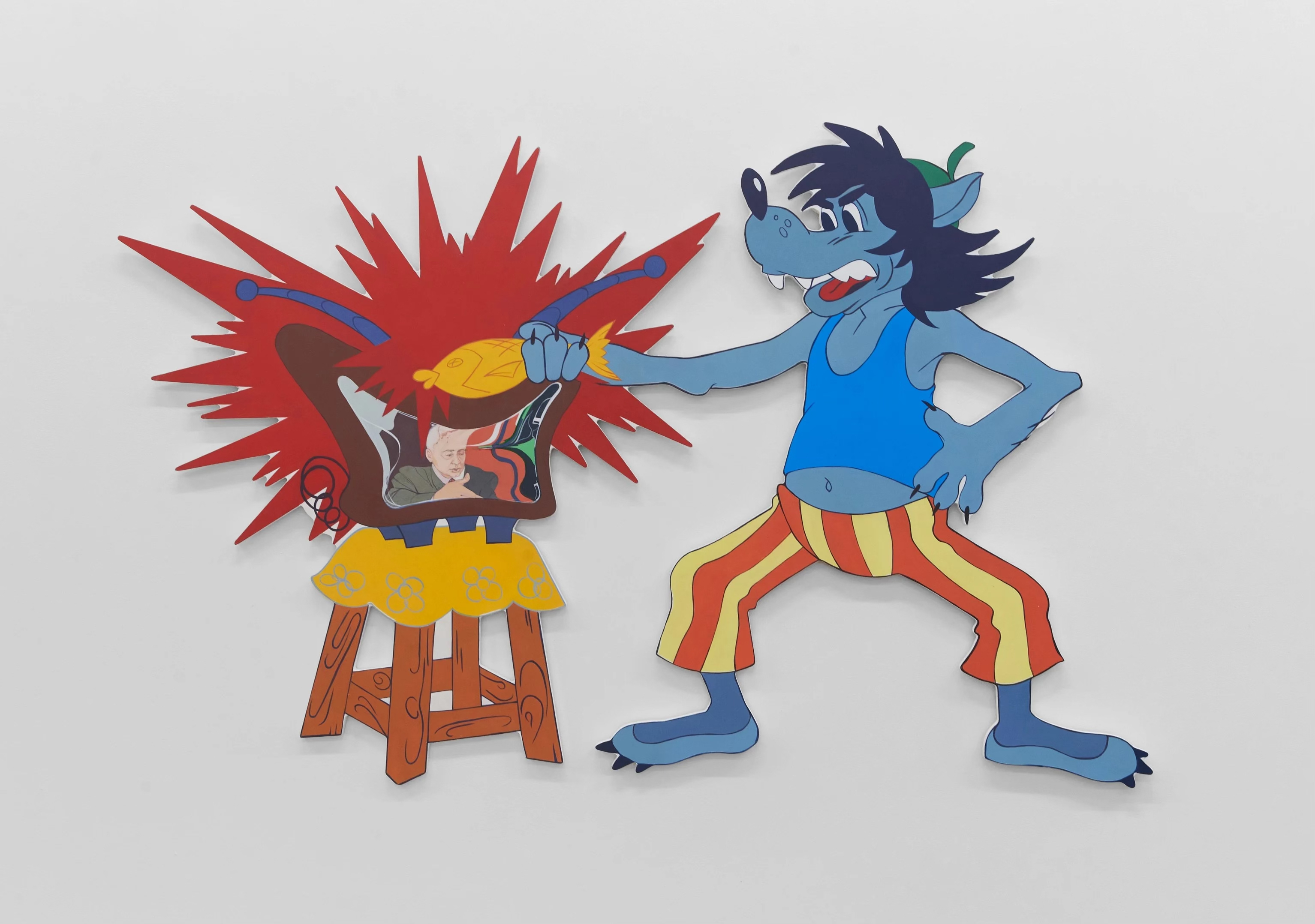 "Pizza Power Play (1998)" (2023), Image Courtesy of Here Gallery