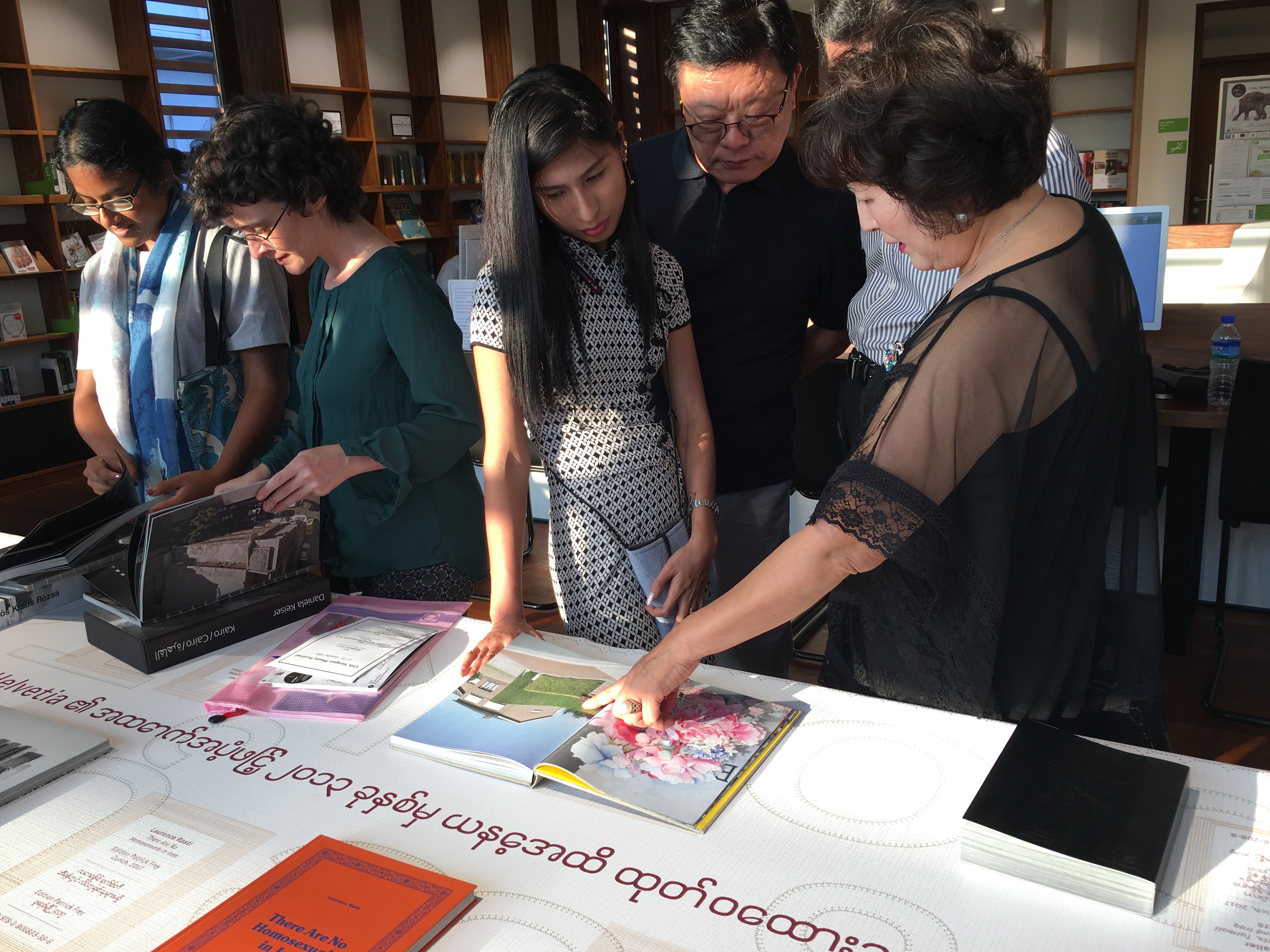 Installation View, Swiss Photobooks Today at Yangon Photo Festival