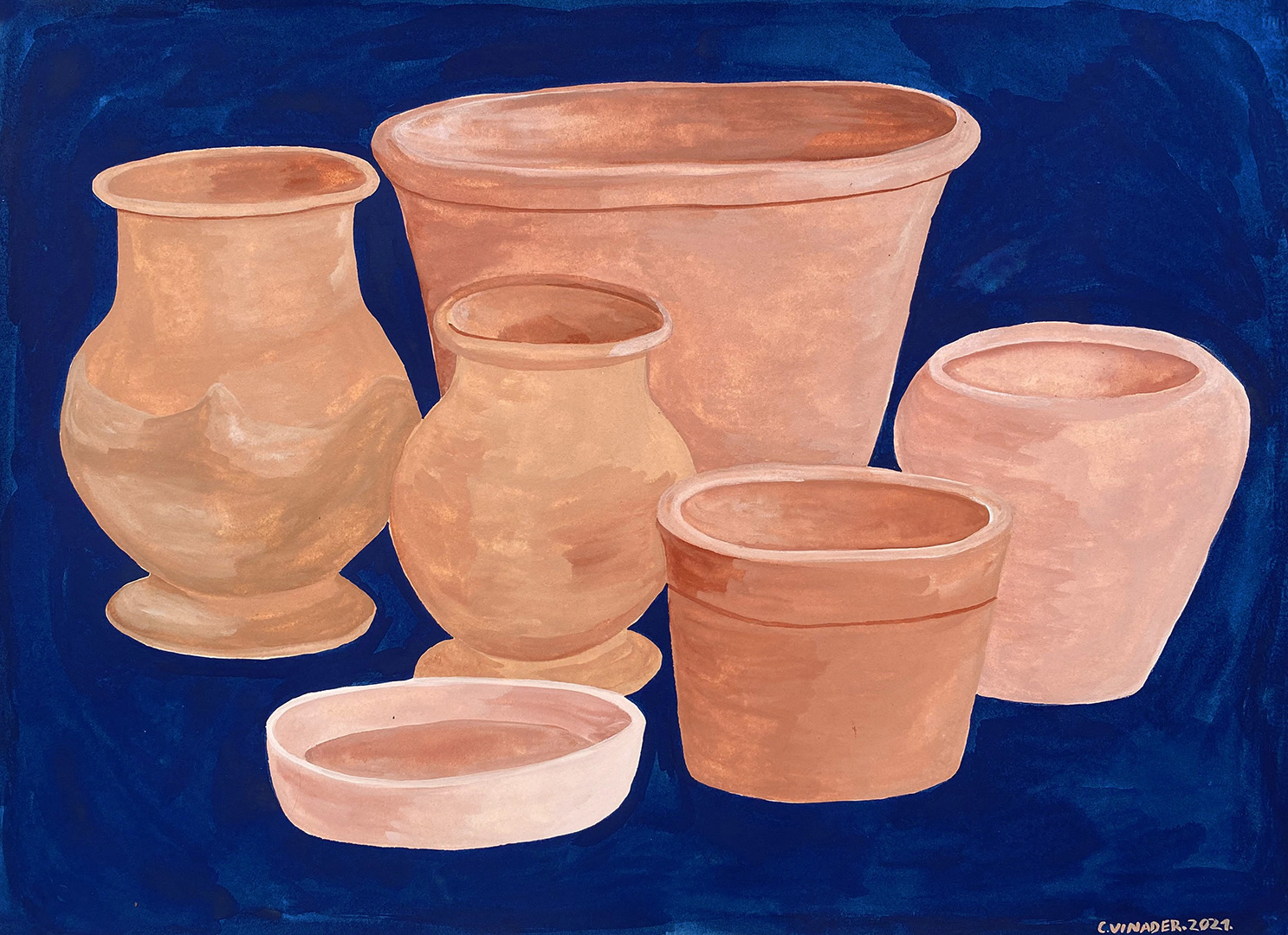 Cerámicas - Gouache sobre papel, 37 x 27 cm. 2021