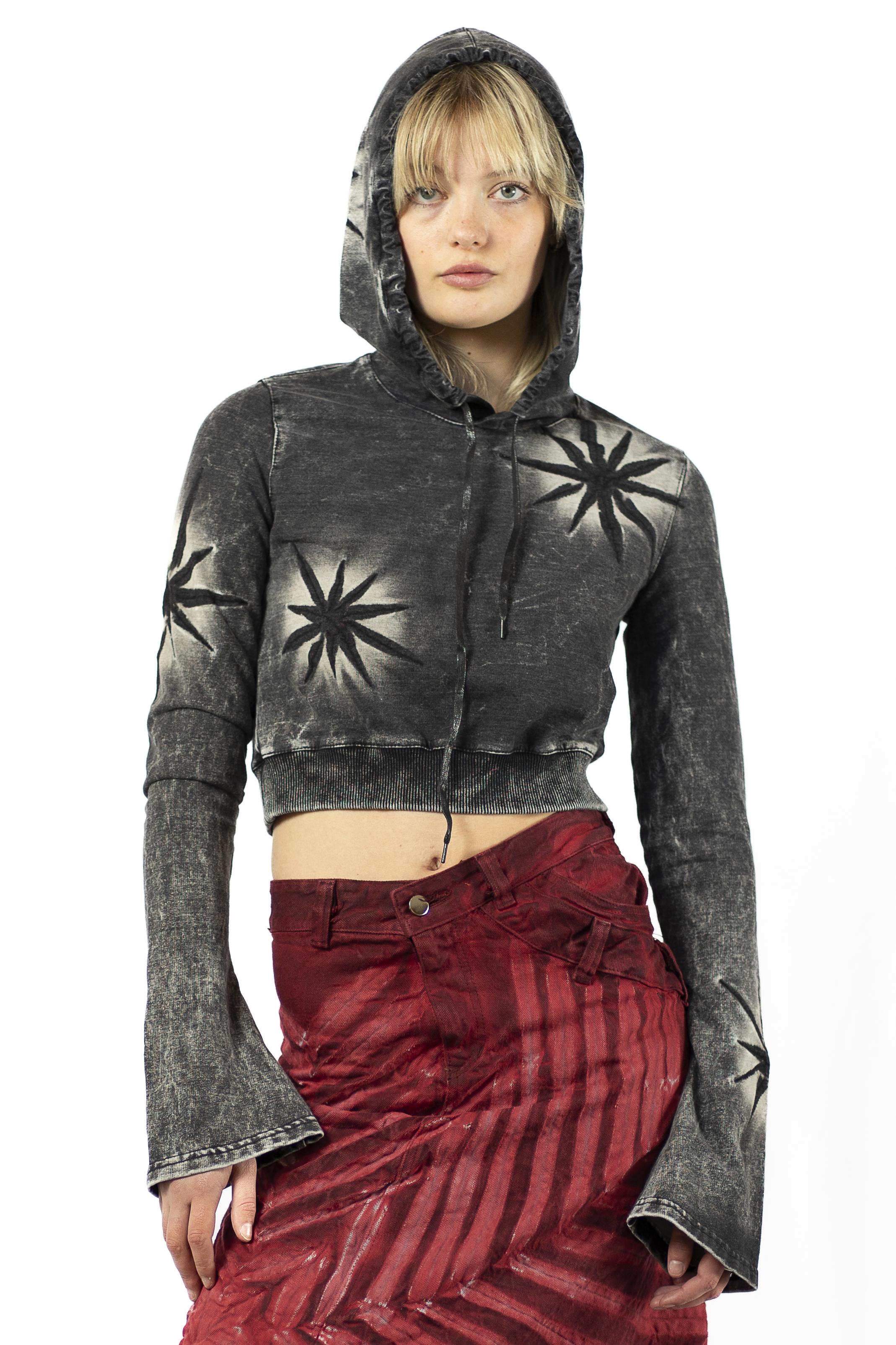 Cropped hoodie with sparkles £225