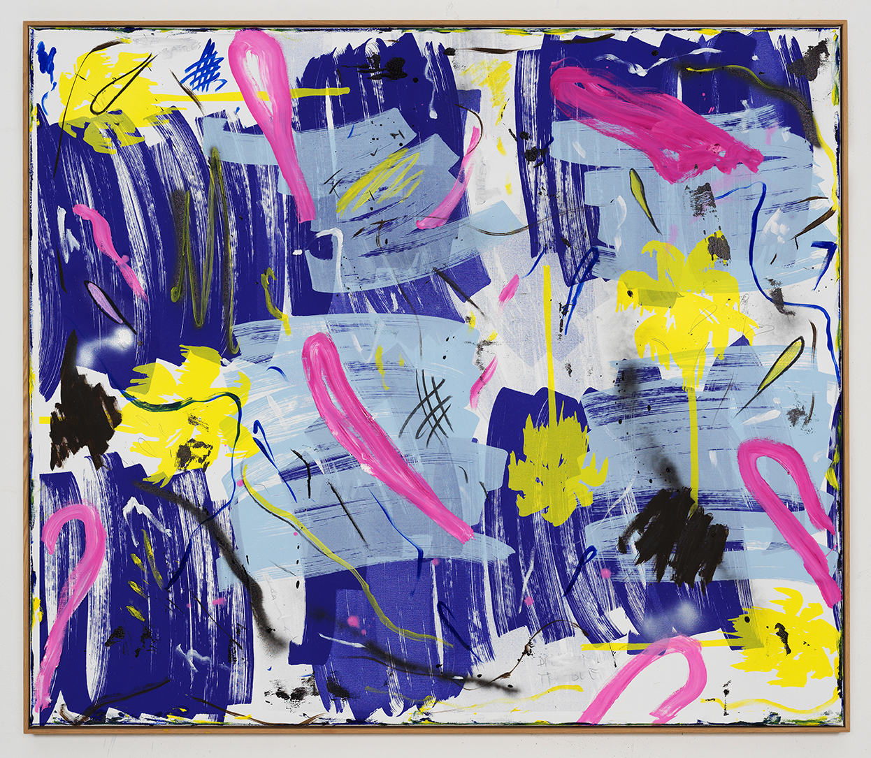 OFF THE LIP, 2022 120 x 140cmOil and Silk Screen Print on Canvas