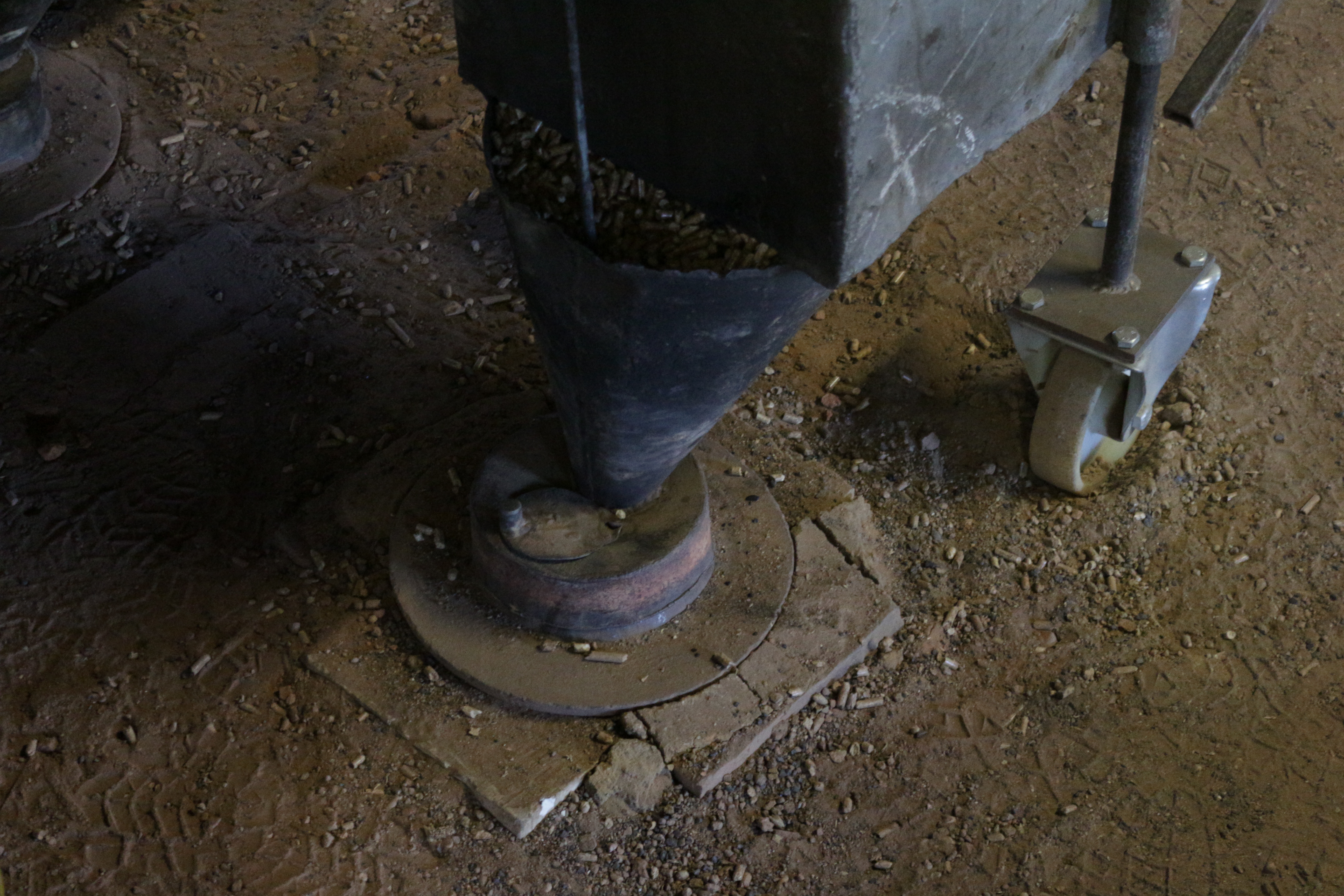 Above, fuel is constantly released to maintain the fire 