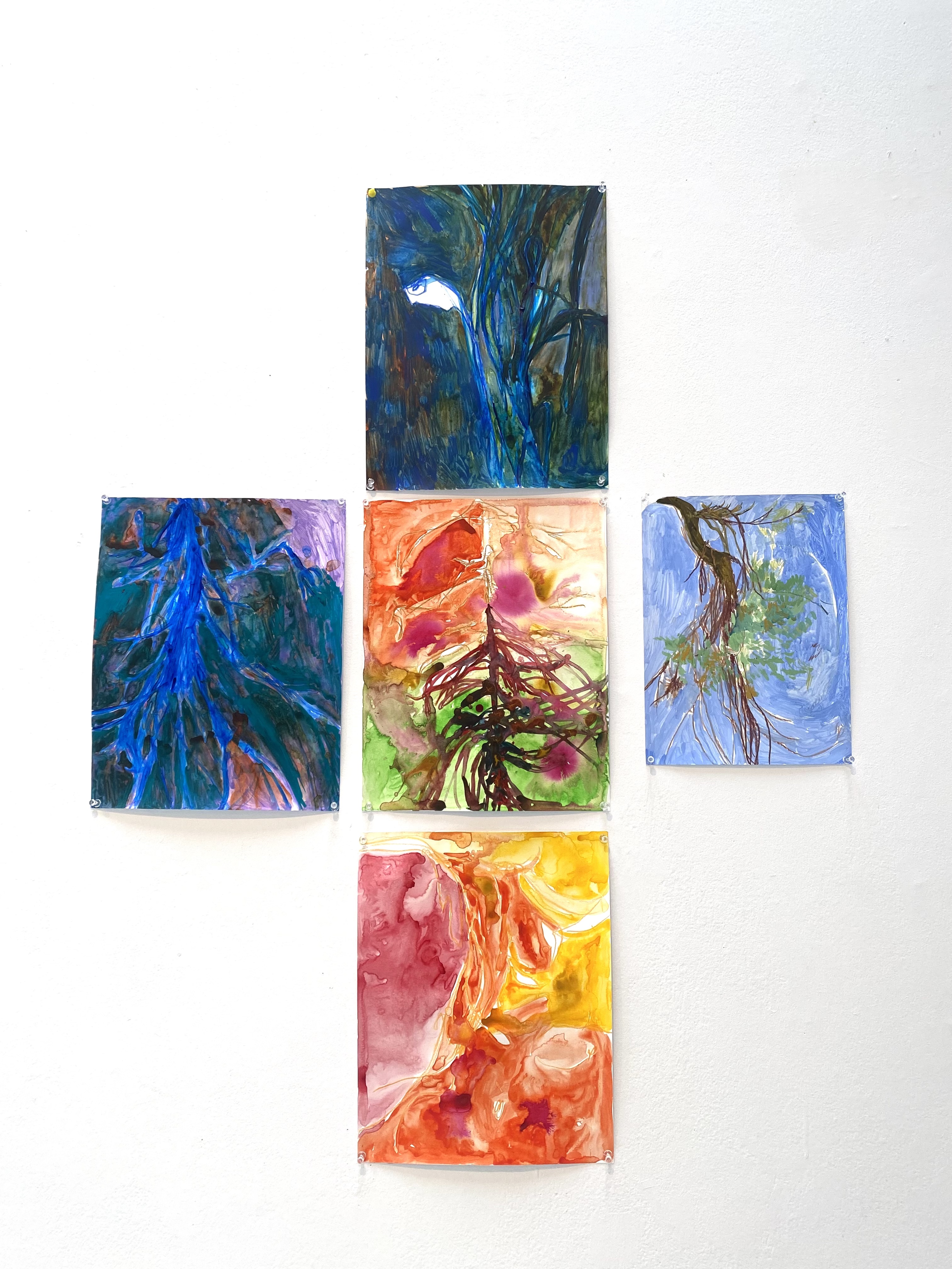 Banff Series, gouache, watercolor, ink on paper, 2023