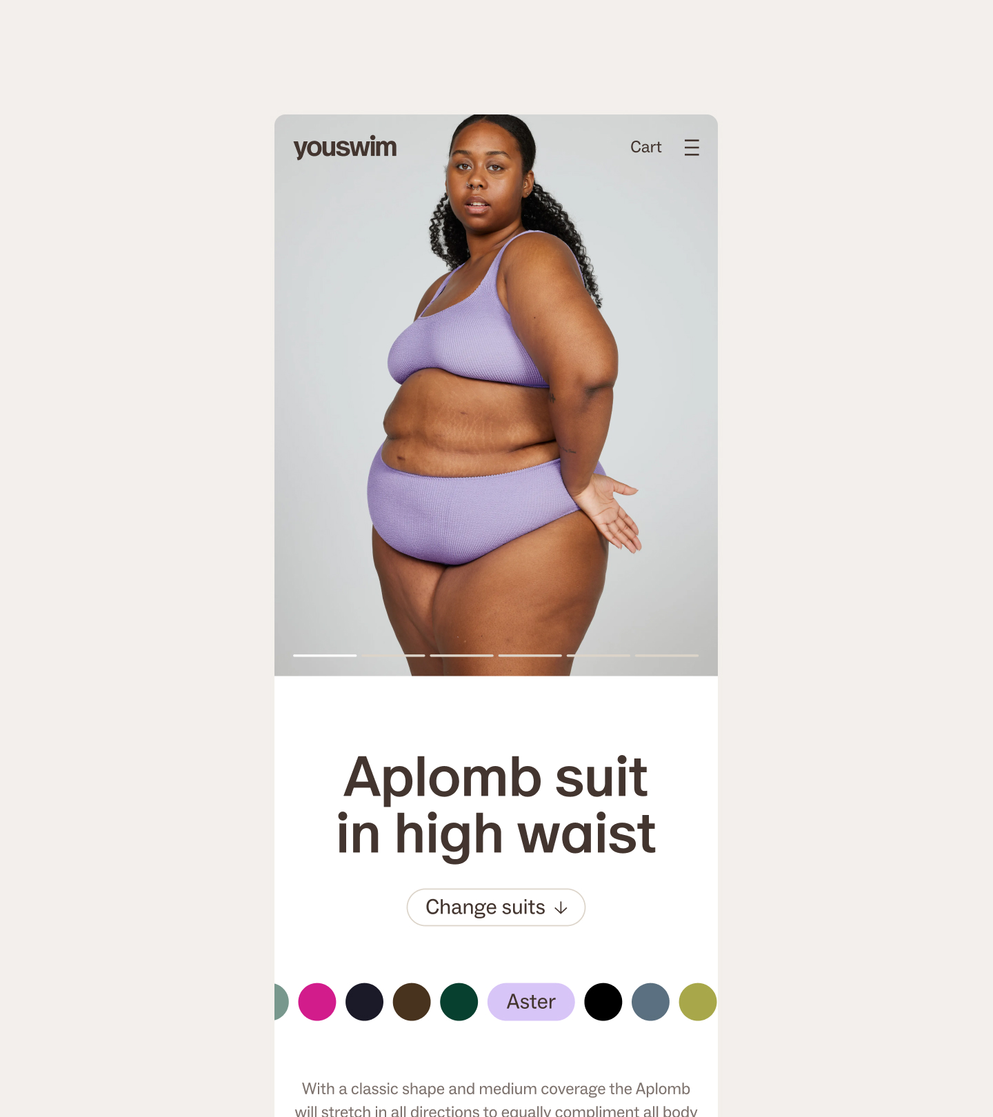 Aplomb suit in high waist product detailed page