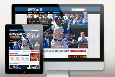 Time Warner Cable SportsnetLA Microsite, Art Direction, Design