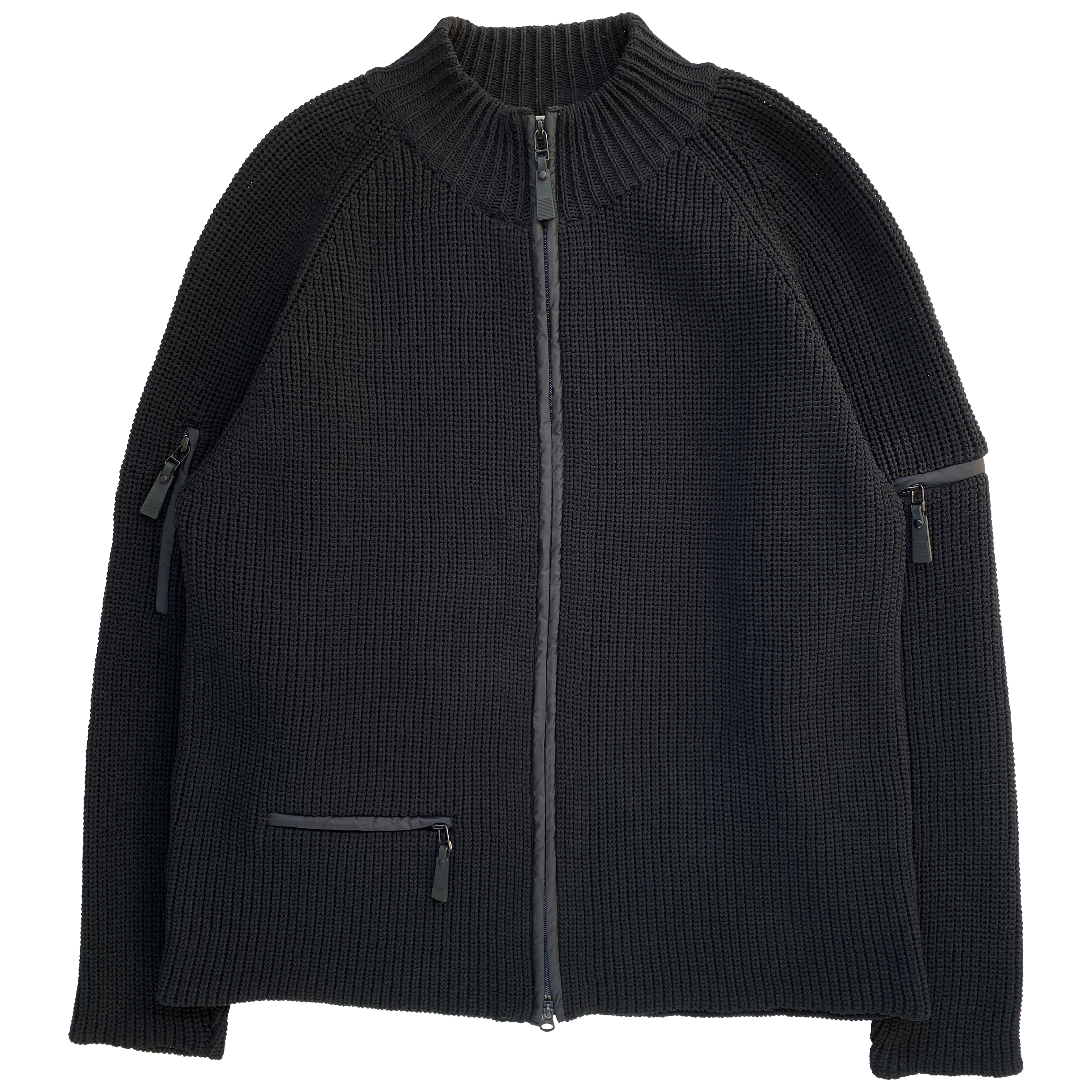 Issey Miyake, A/W 2000-01 Multi Zipped Nylon Cable Knit Sweater