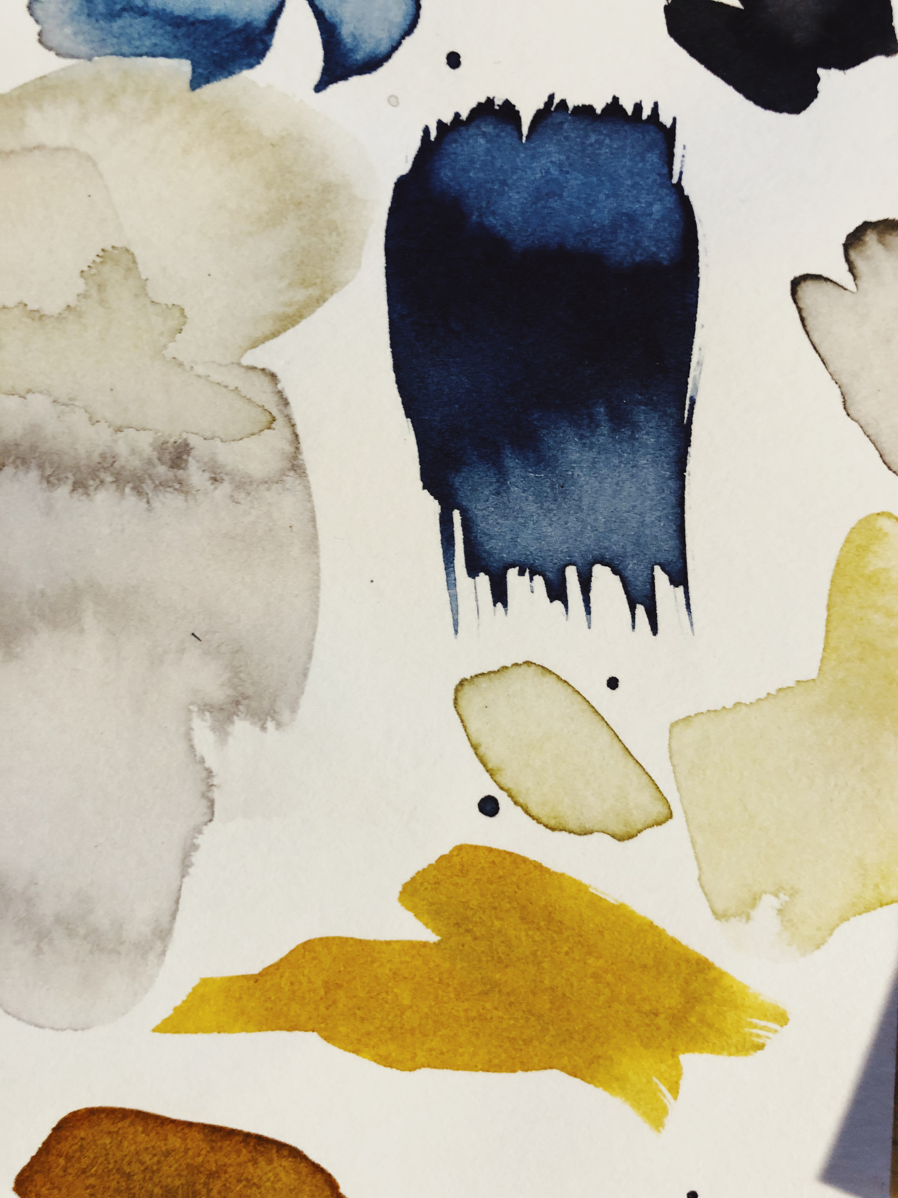 The sheet where the inks where tested turned out to be more interesting  Barcelona 2019