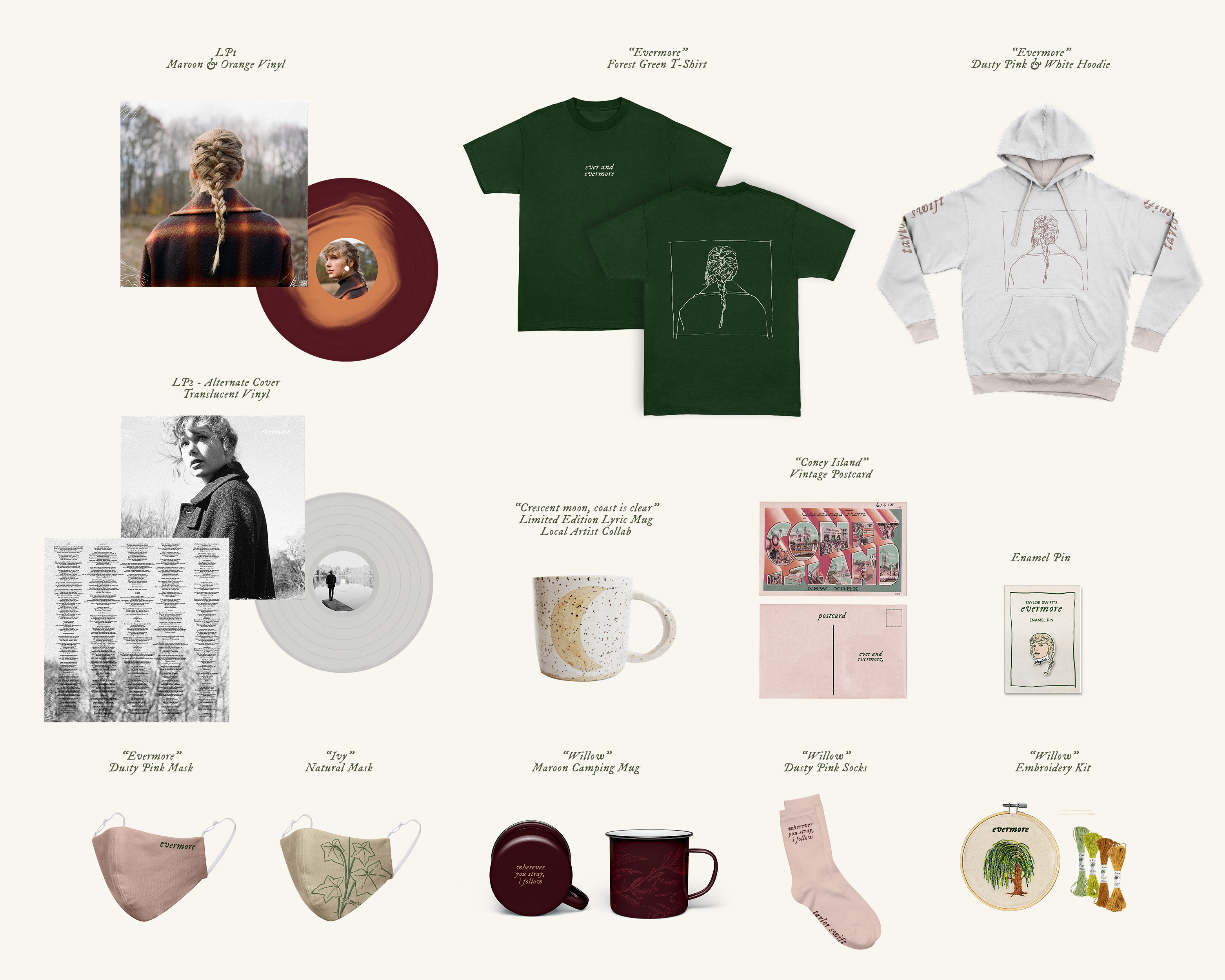 Taylor Swift reimagined album merch line