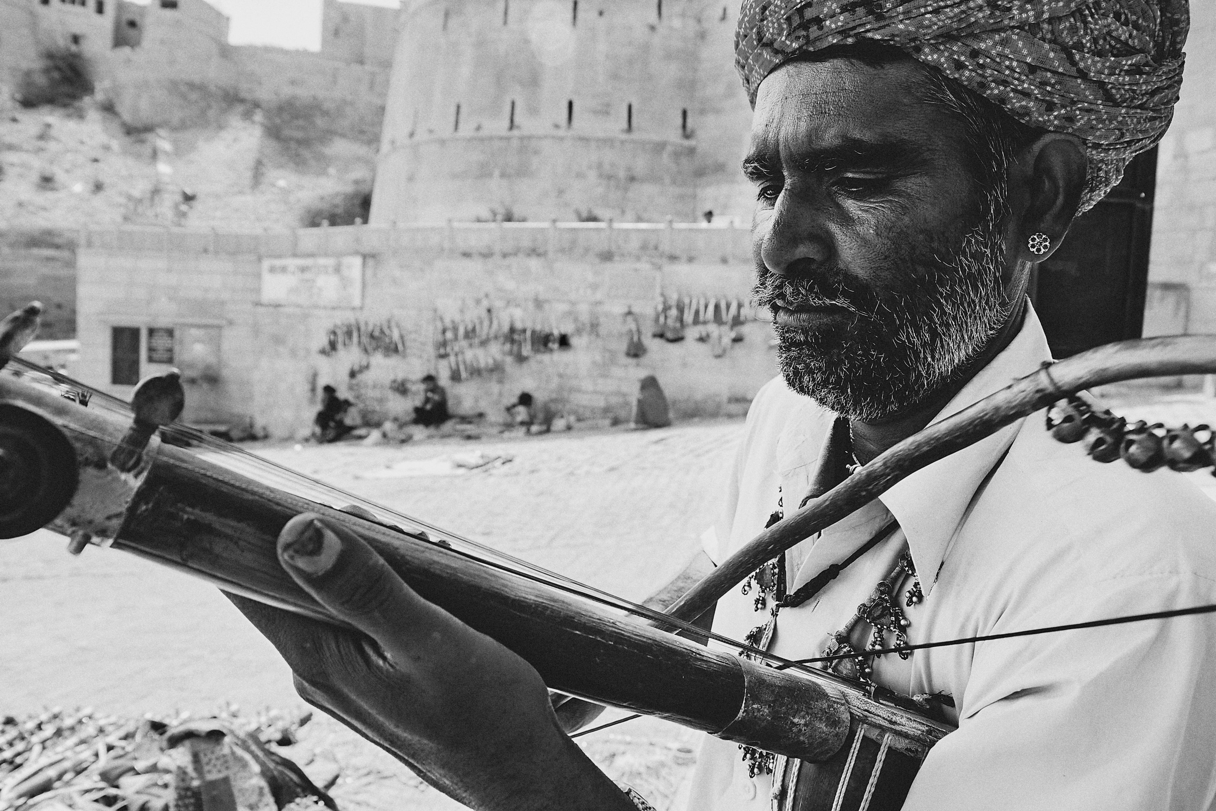 Ravanhatha player, Jaisalmer, Rajasthan.
