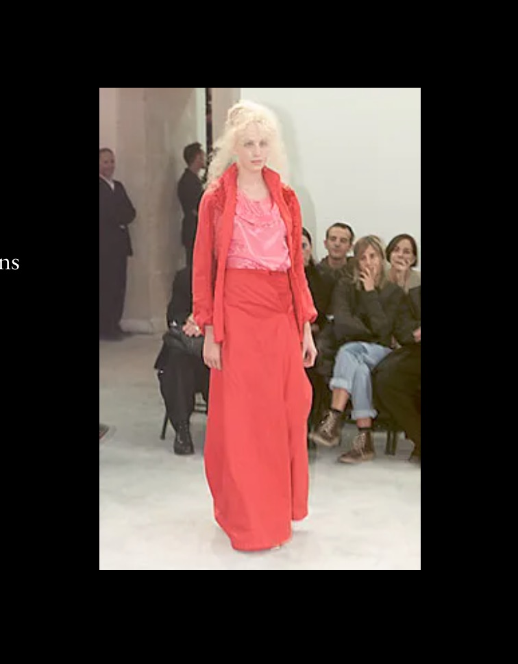 COMME des GAR ONS Spring Red Hanna Coat Goen Archive