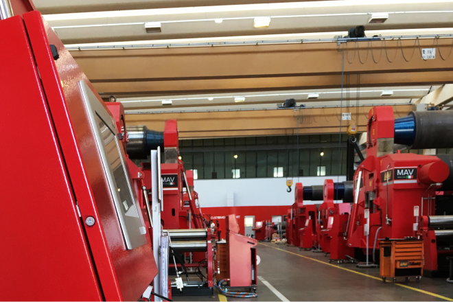 Image of the interior line of a factory