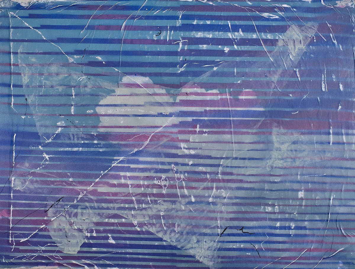 Dream State (2021) 40 x 60cm, acrylic on photo mounted to board.