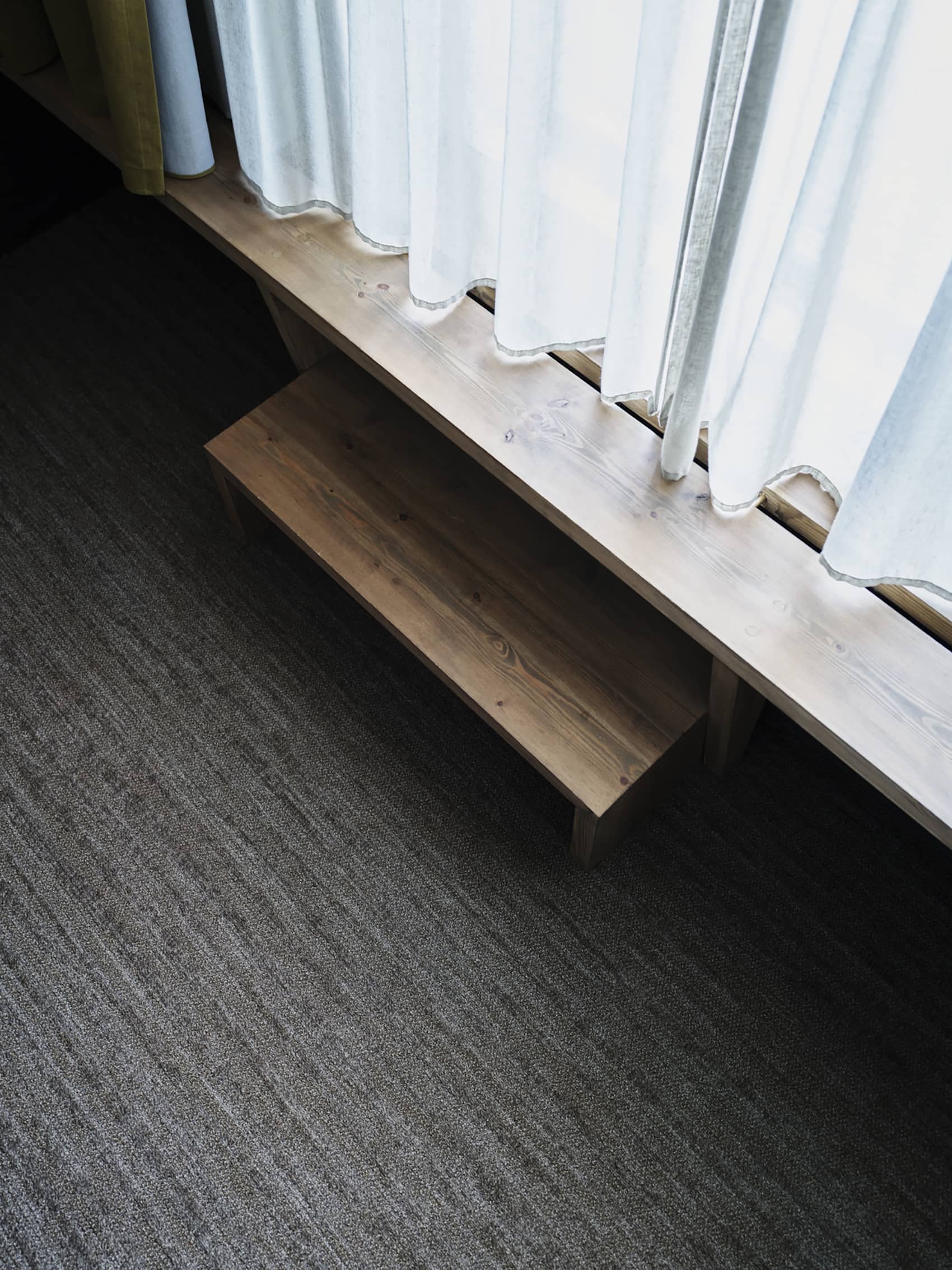 A NEW WAVE FOR EGEInspired by the rough and untouched landscape of the Danish west coast, A New Wave strives towards tactility on a functional and sensual level that allows you to feel the patterns of the sand, the strict lines of the grass dunes and the rhythm of the waves washing in. Multi levels in the carpet construction form the sculptural patterns while the colour palette reflects the dry and delicate tones of the seaside.The collection is crafted from regenerated and regenerable yarns based on abandoned fishing nets, used carpets and other industrial waste.Designed in collaboration with Laura BildeGo to product page →