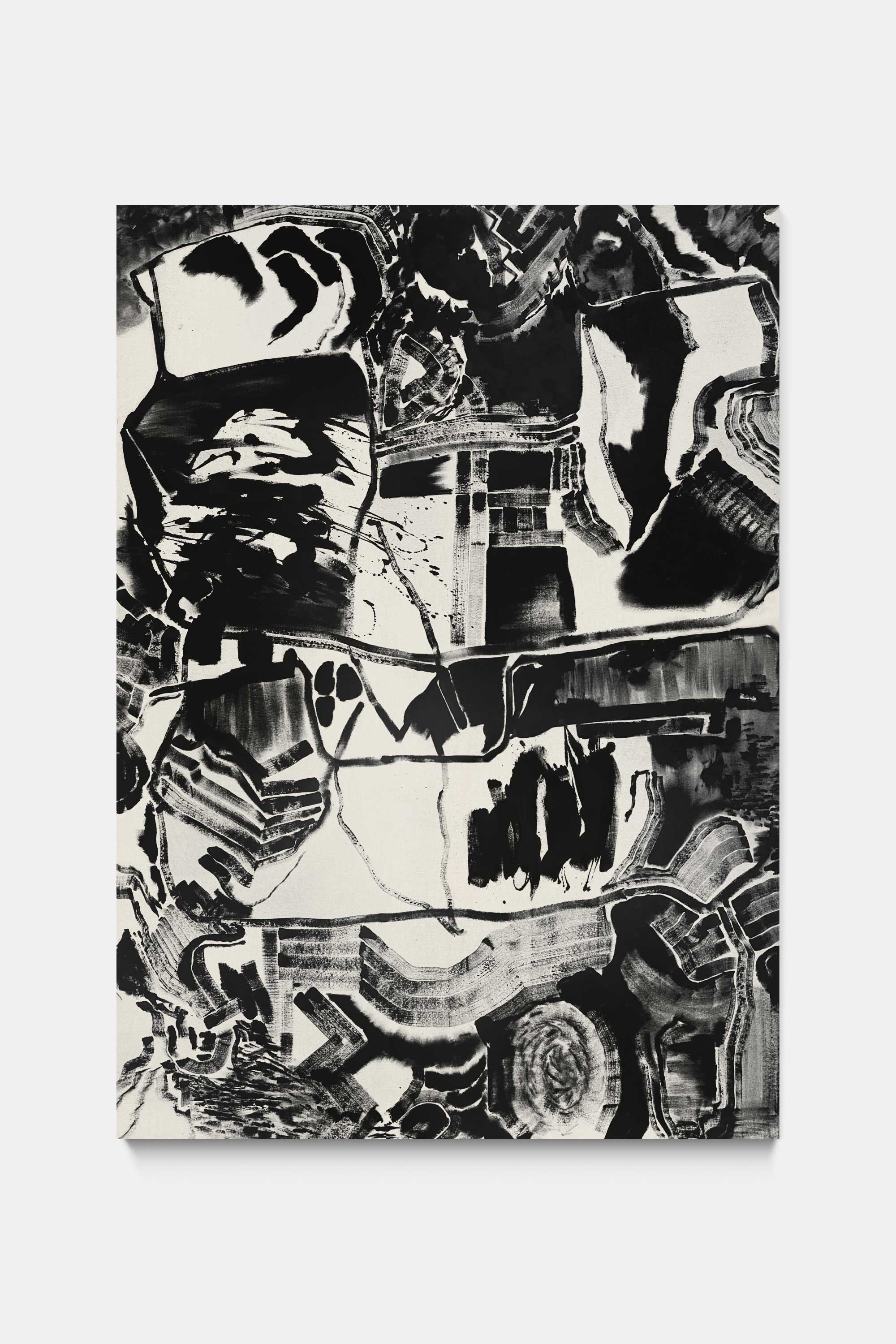 Untitled, 2023. Iron oxide on canvas. 195&#160;×&#160;275&#160;cm.