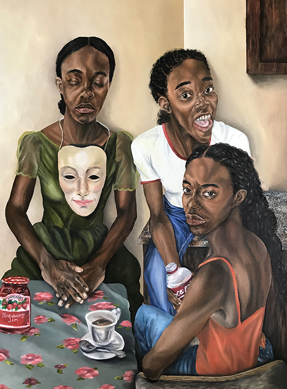 After hours, 2019, oil on canvas, 3ft x 4ft