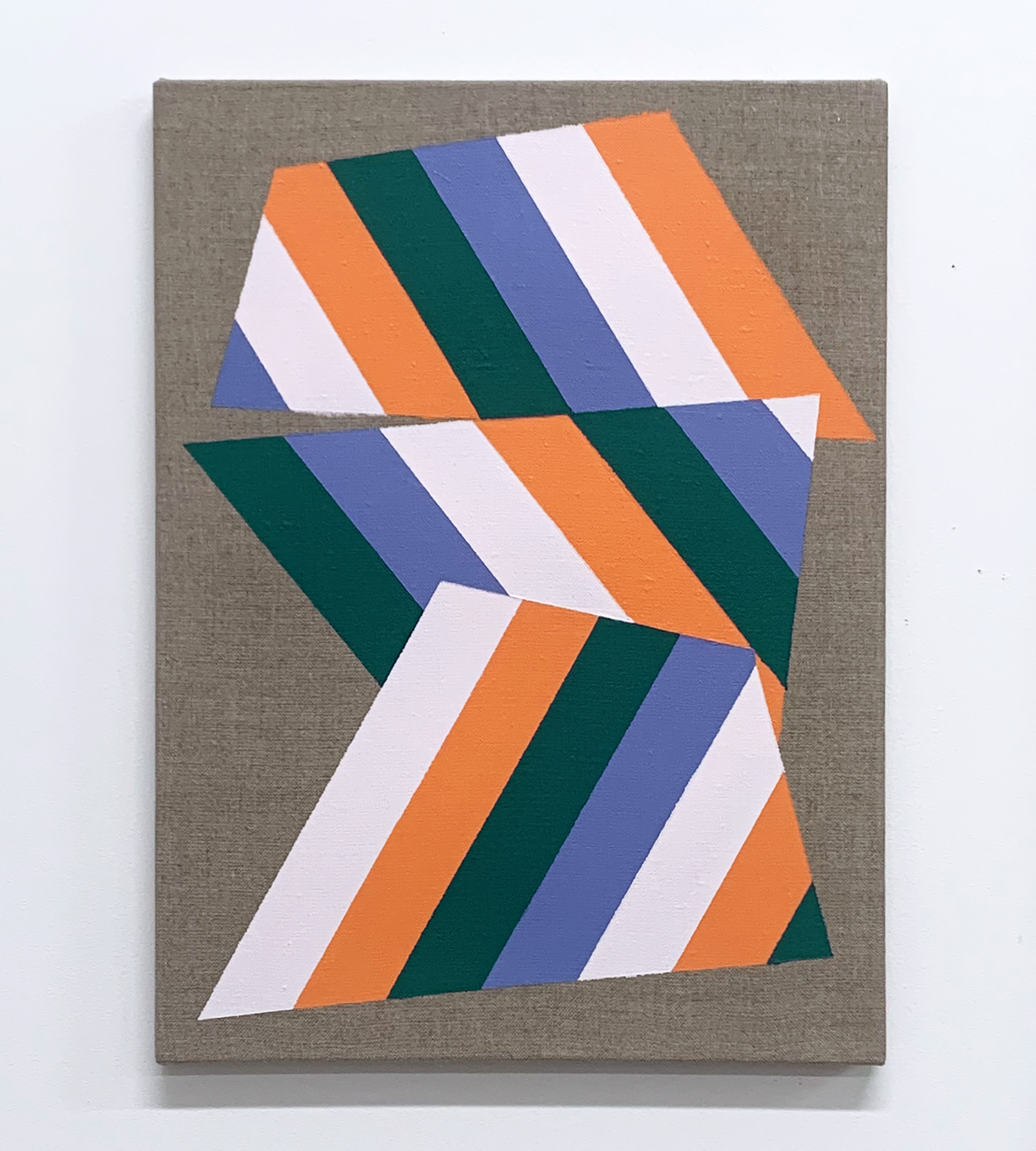 Lineae LXXV, 40cm x 30cm, acrylic on linen, 2021 - £200 (previously £350)