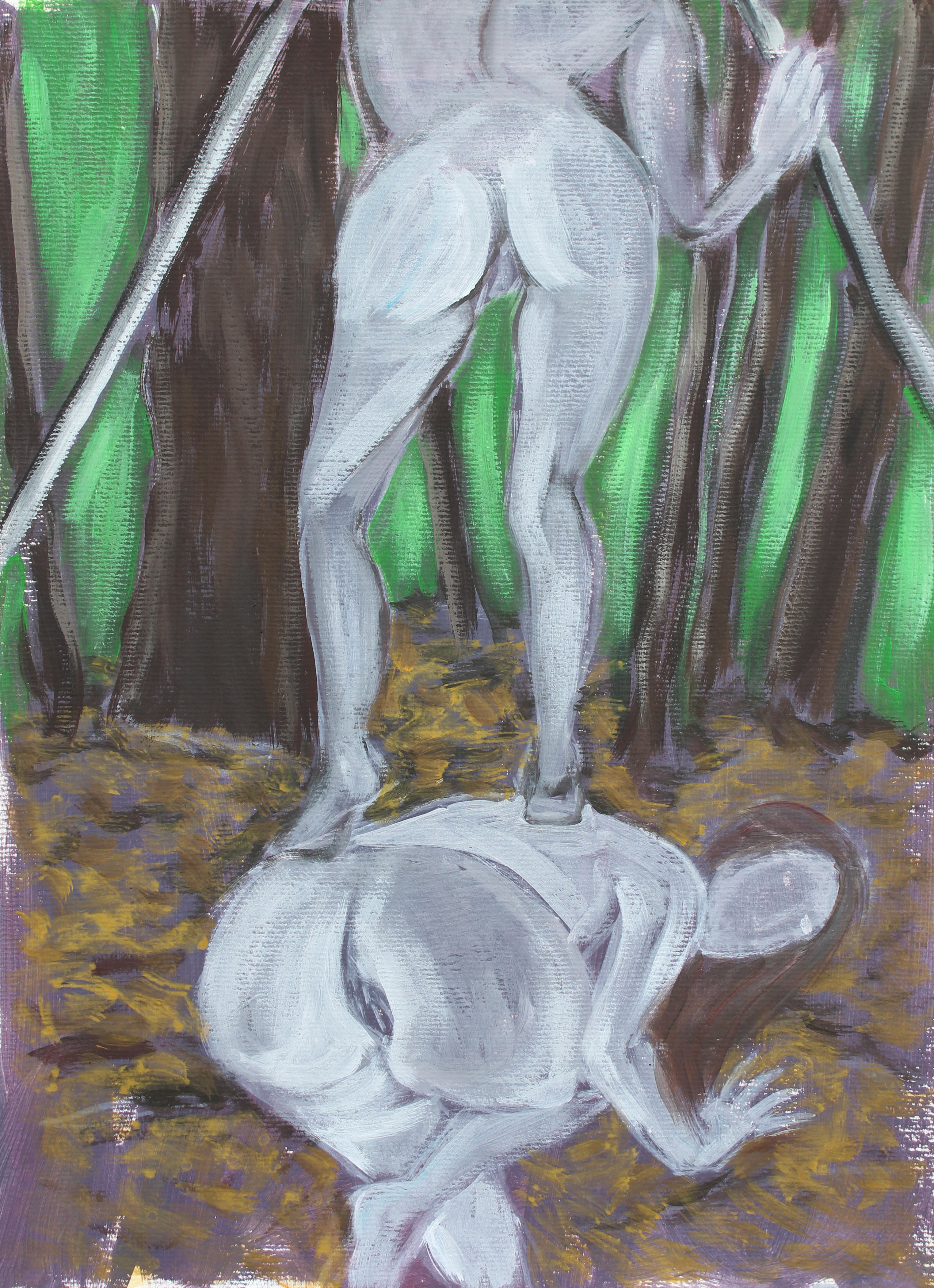 Lost VII, Acrylic on paper, A3, 2020