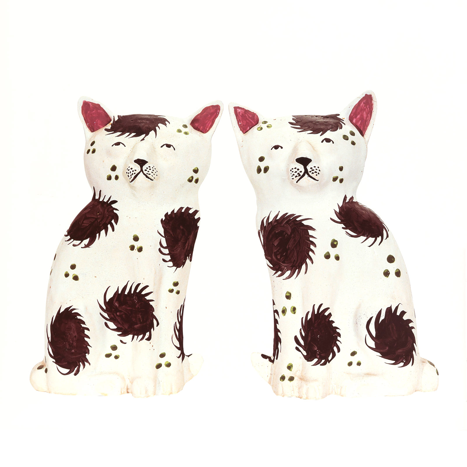 Cats, 19.10.1993Glazed ceramic stonewareHeight 25.5cm each