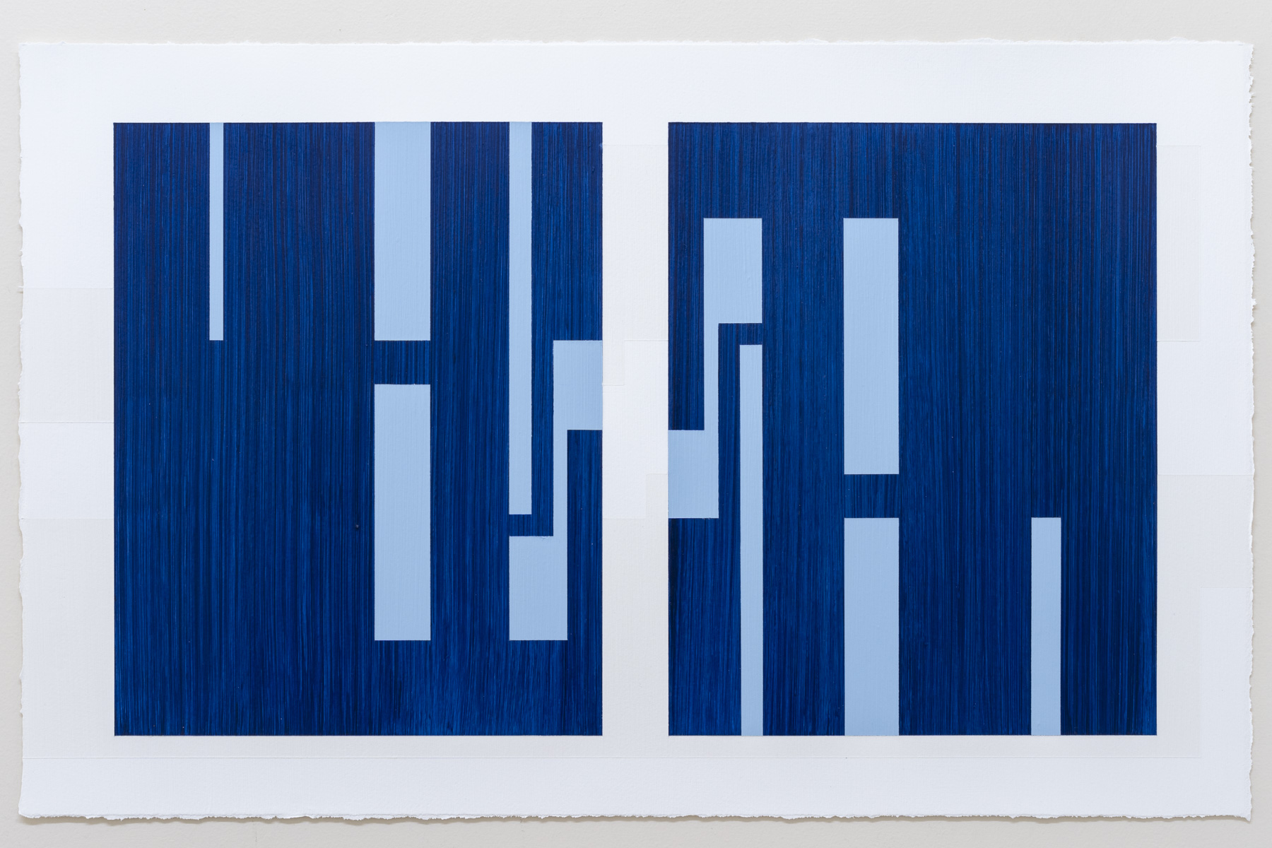 Untitled (Stage 4 lockdown #1). Acrylic on paper. 35.5cm x 56.5cm