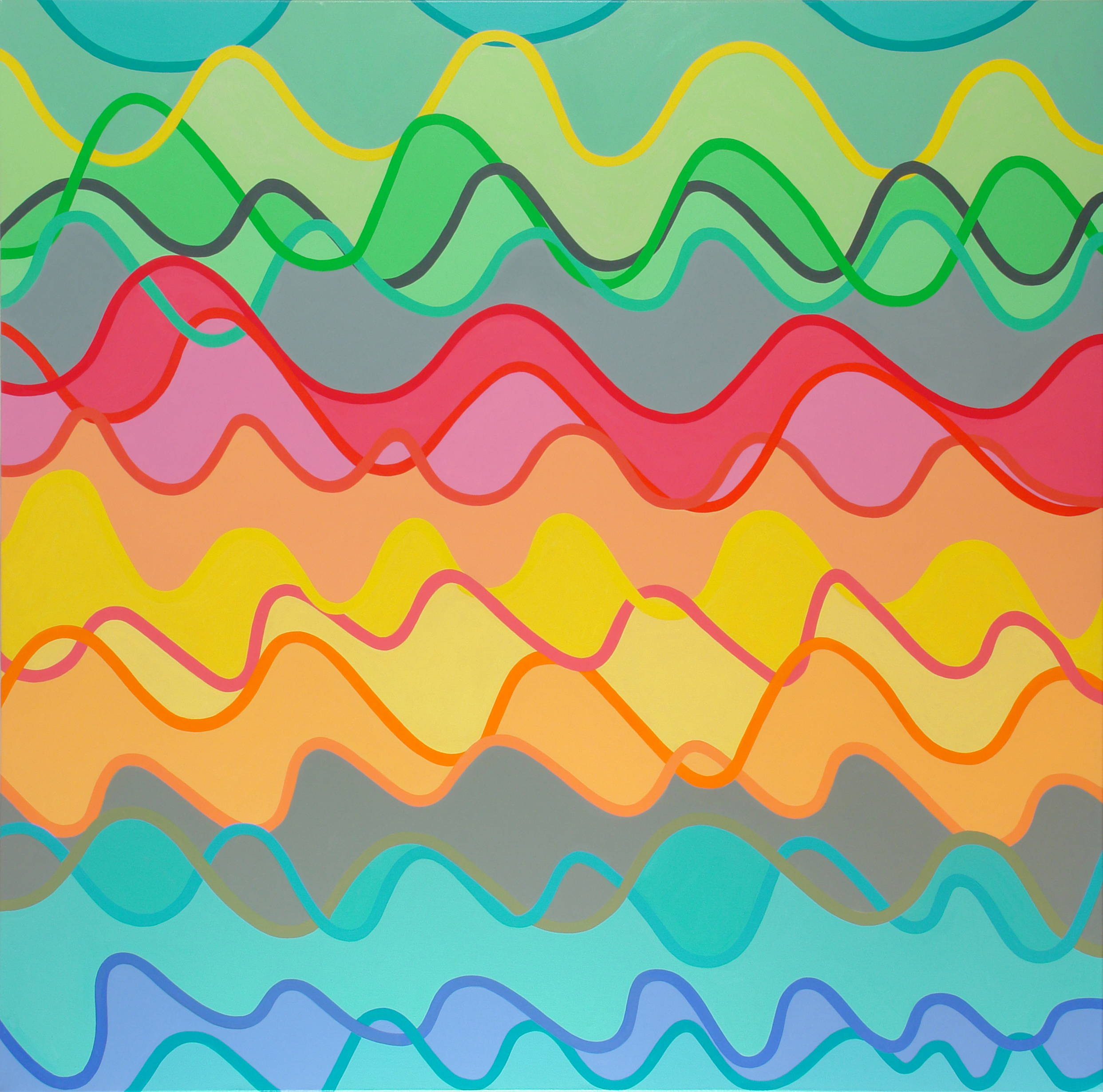 Untitled, 2005. Acrylic on canvas, 180 x 180 cm.