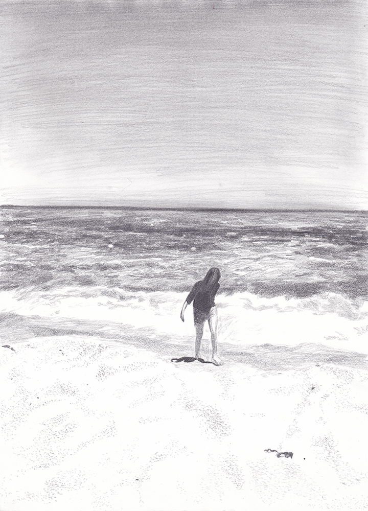 그때의 바다, 2018, pencil on paper, 28.7*20.6(cm)