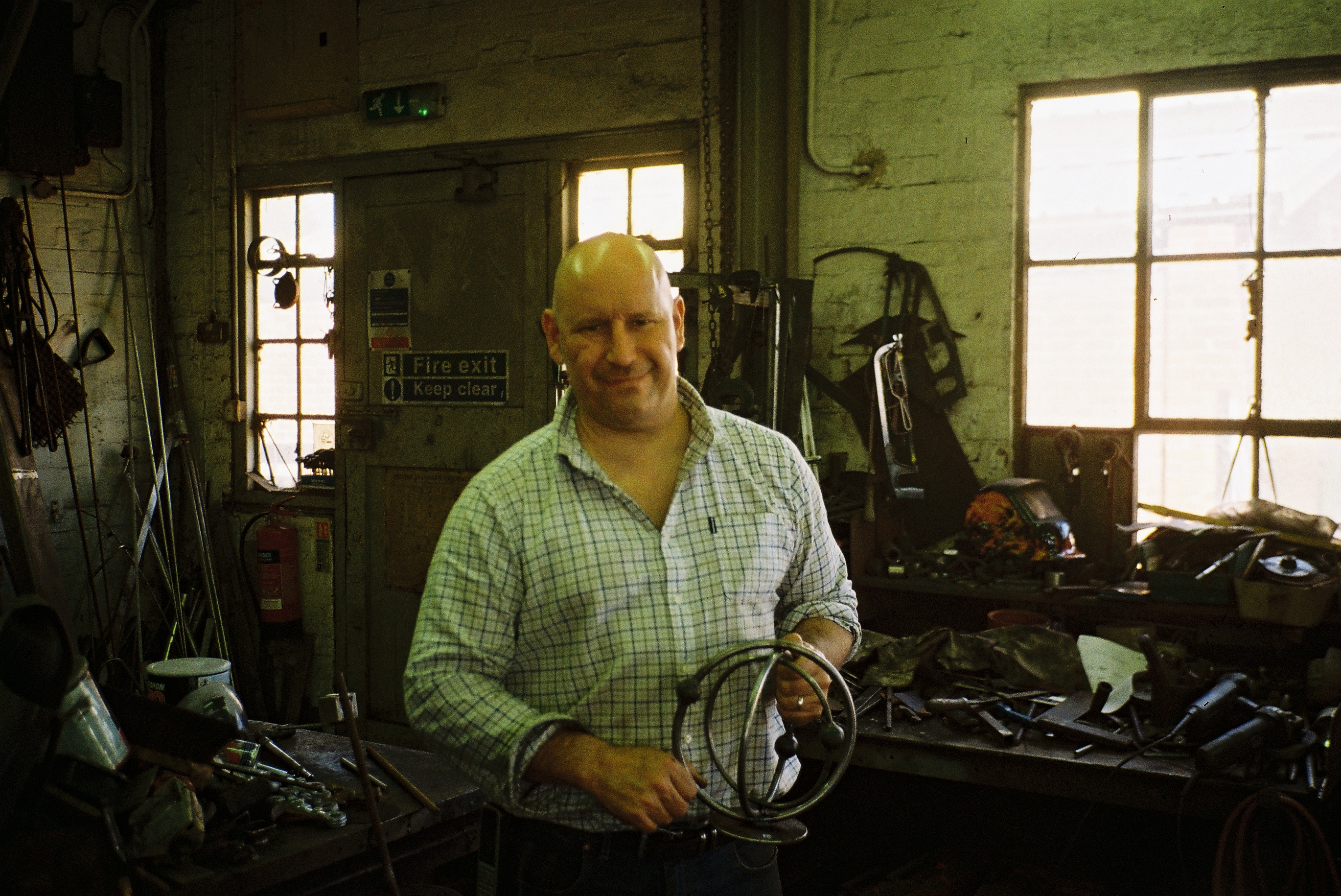 The trophy was made in Adelburgh in the Sizewell Nuclear landscape. It was made by Dennis Pegg and his father at J T Pegg and Sons.