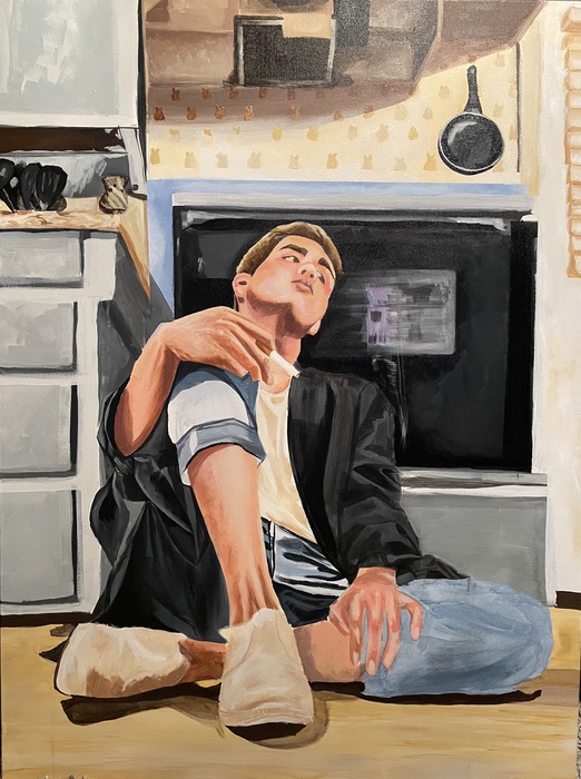 Duchamp Selavay Awards ($500), Melanie Sendejo, Hopelessly Thinking, 36" x 48", acrylic on canvas