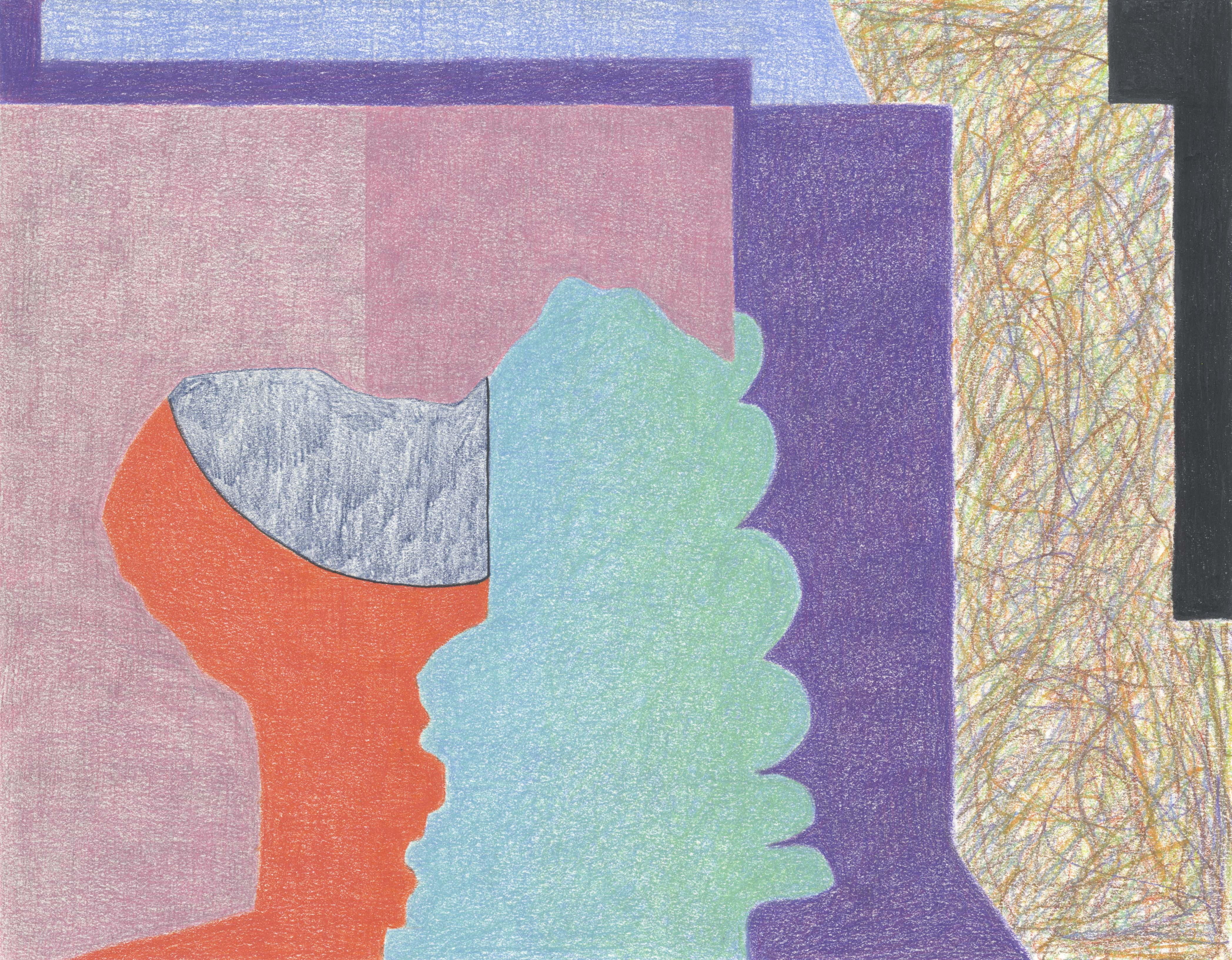 Upside-Down Kingdom, 2020, colored pencil and graphite on paper, 11 × 14". 