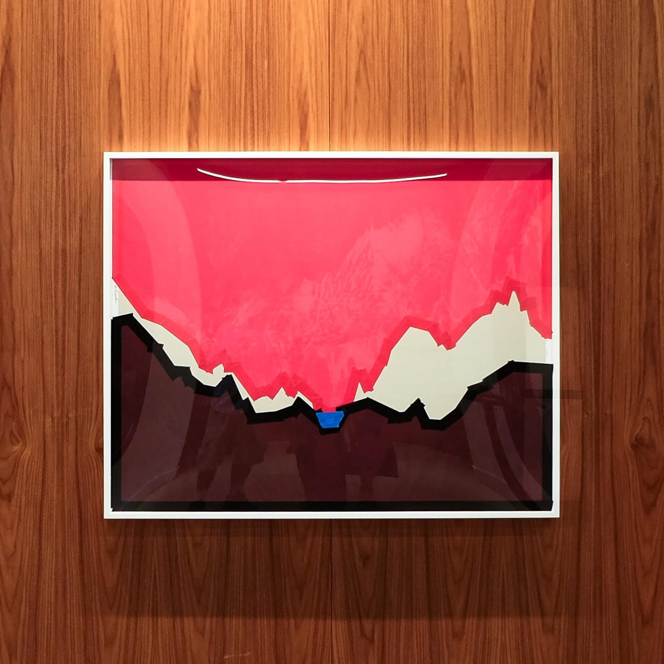 Convergence 2, 2019, Collaboration w/ Jamie Kripke, Tape and archival ink print moutned to aluminum panel, 32 x 40 in