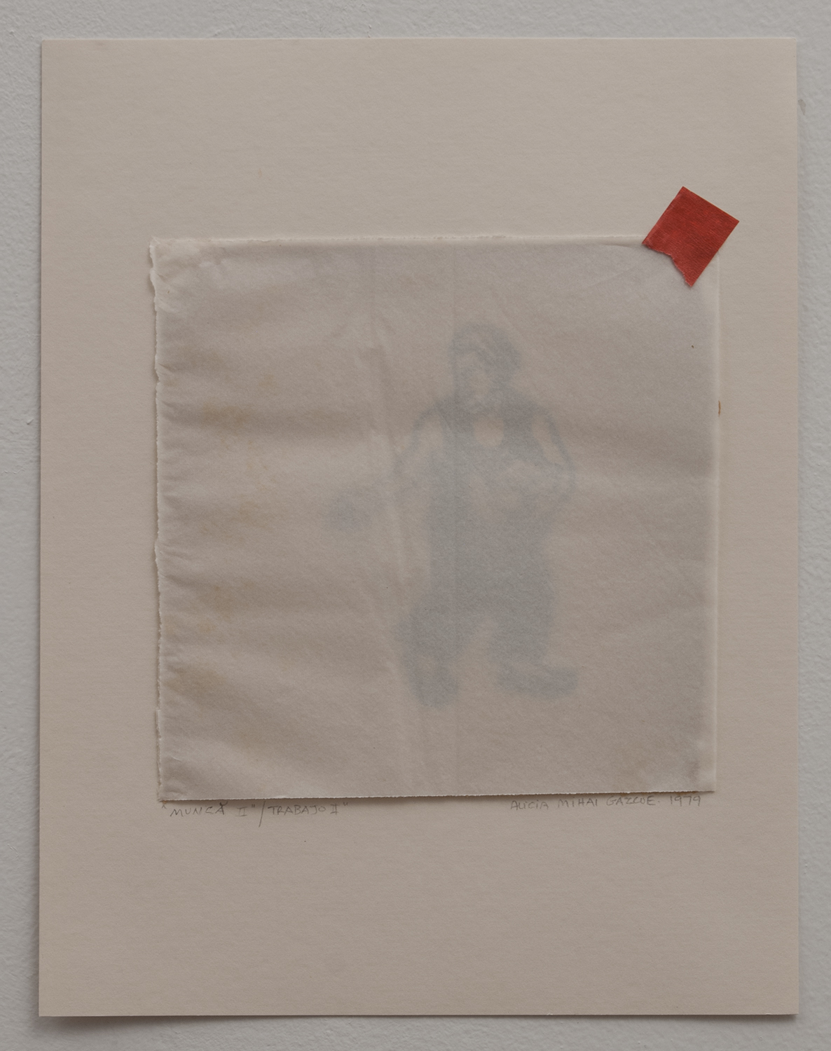 Collage, and graphite on paper. 12” x 9”