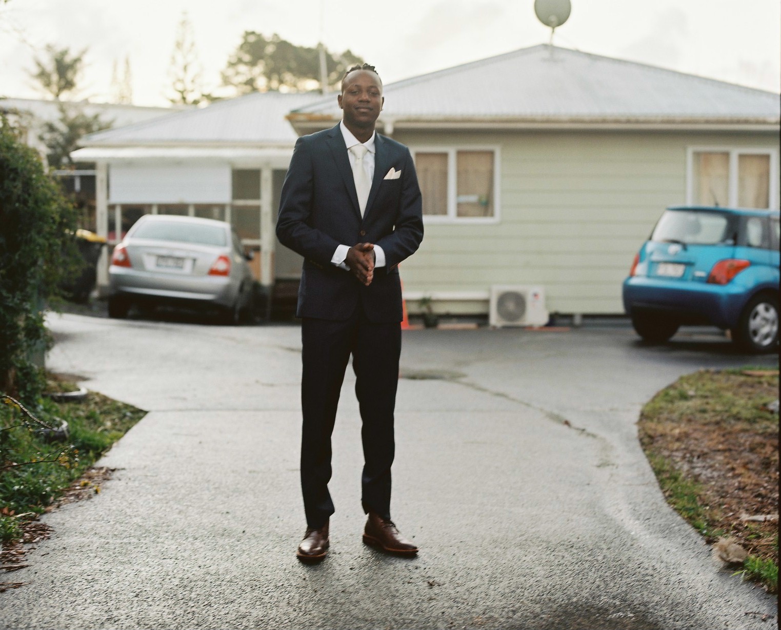 Christian on the driveway before the ball, 2018