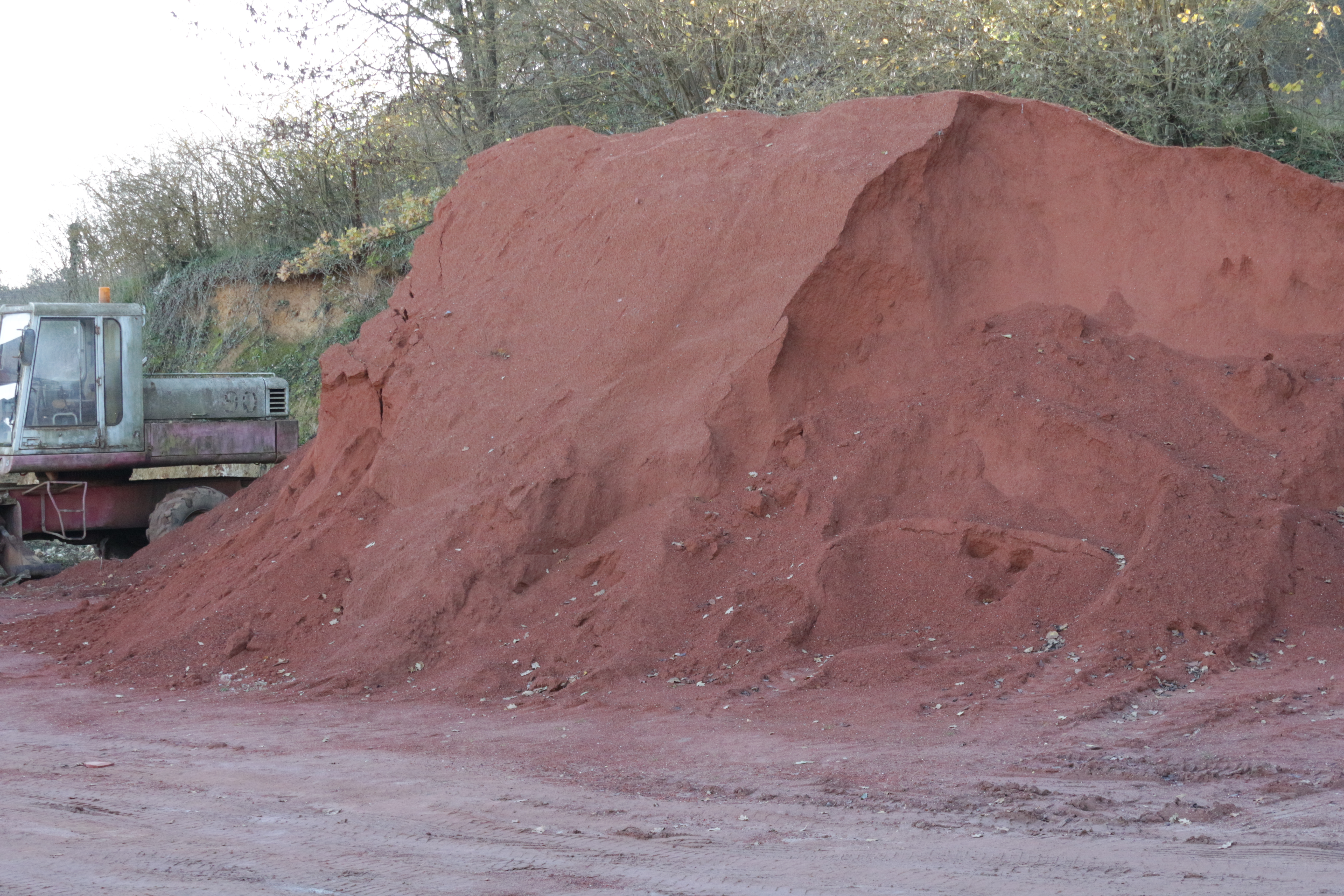 Earth is left outside for about a year, where it is naturally washed 