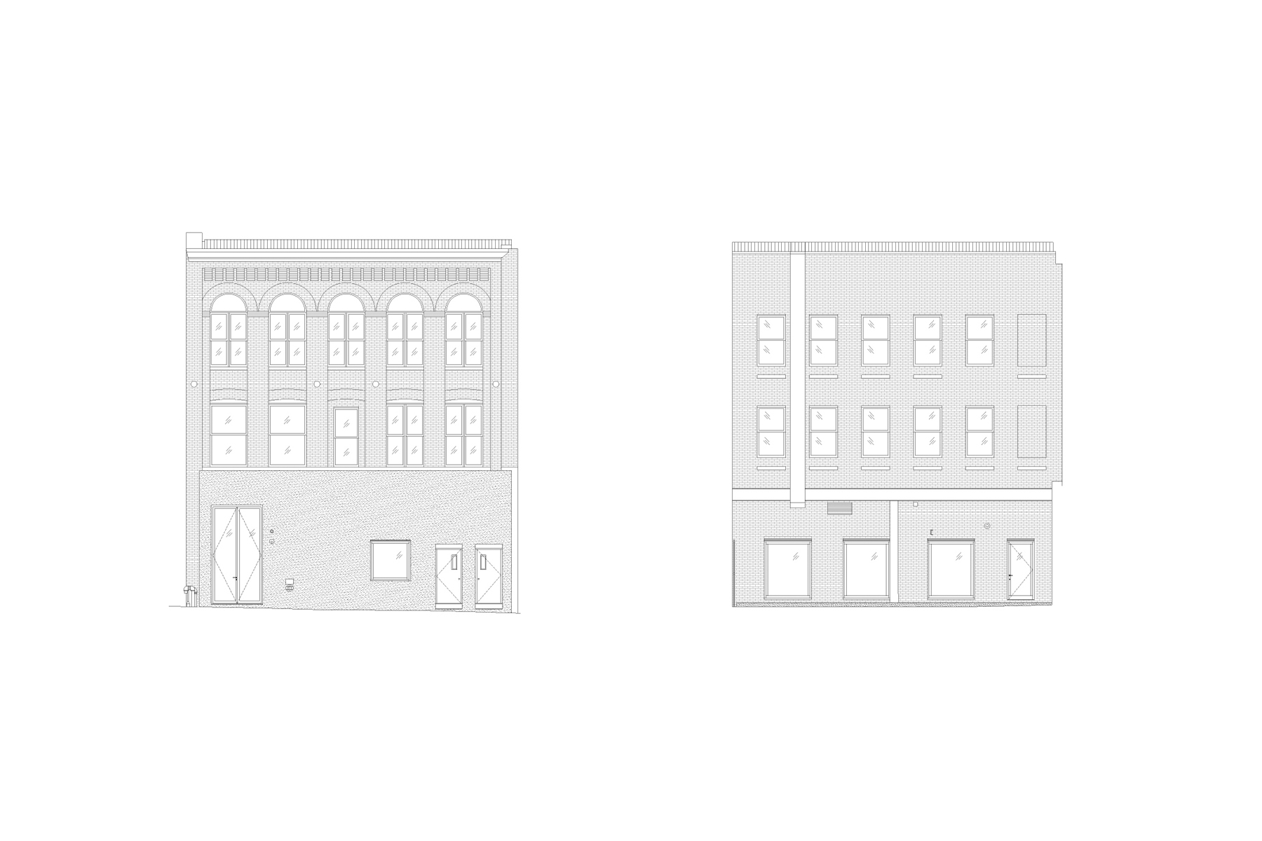 ● Exterior elevations / Washington Ave Studio, Studio Pendleton / Frederick Tang Architecture / Role: Project Manager / Brooklyn, NY (2019-22)