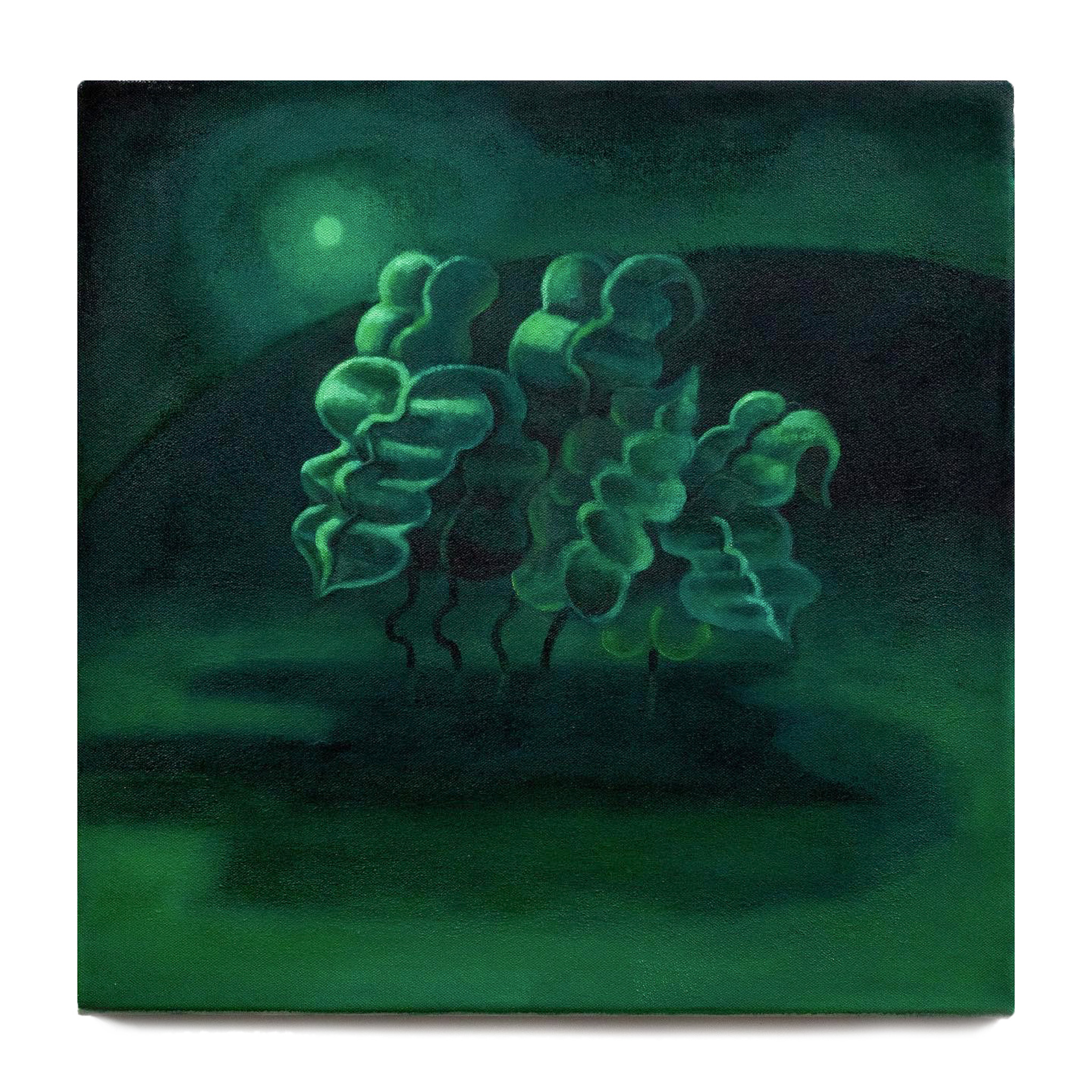 Lost Together, 2021, acrylic on canvas, 16 X 16 inches.