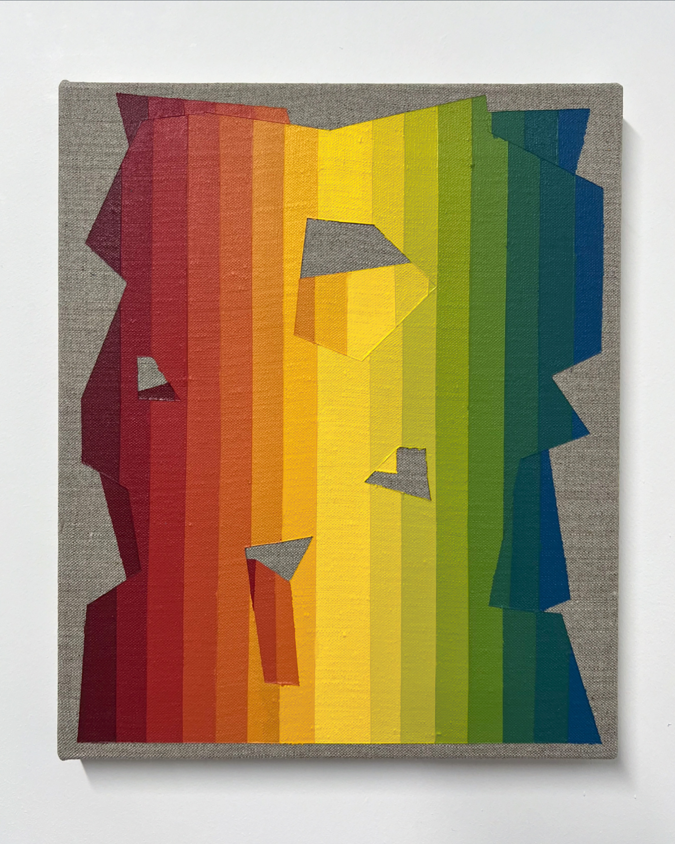 Machbands (chroma) LXXXII, 30cm x 25cm, acrylic on linen