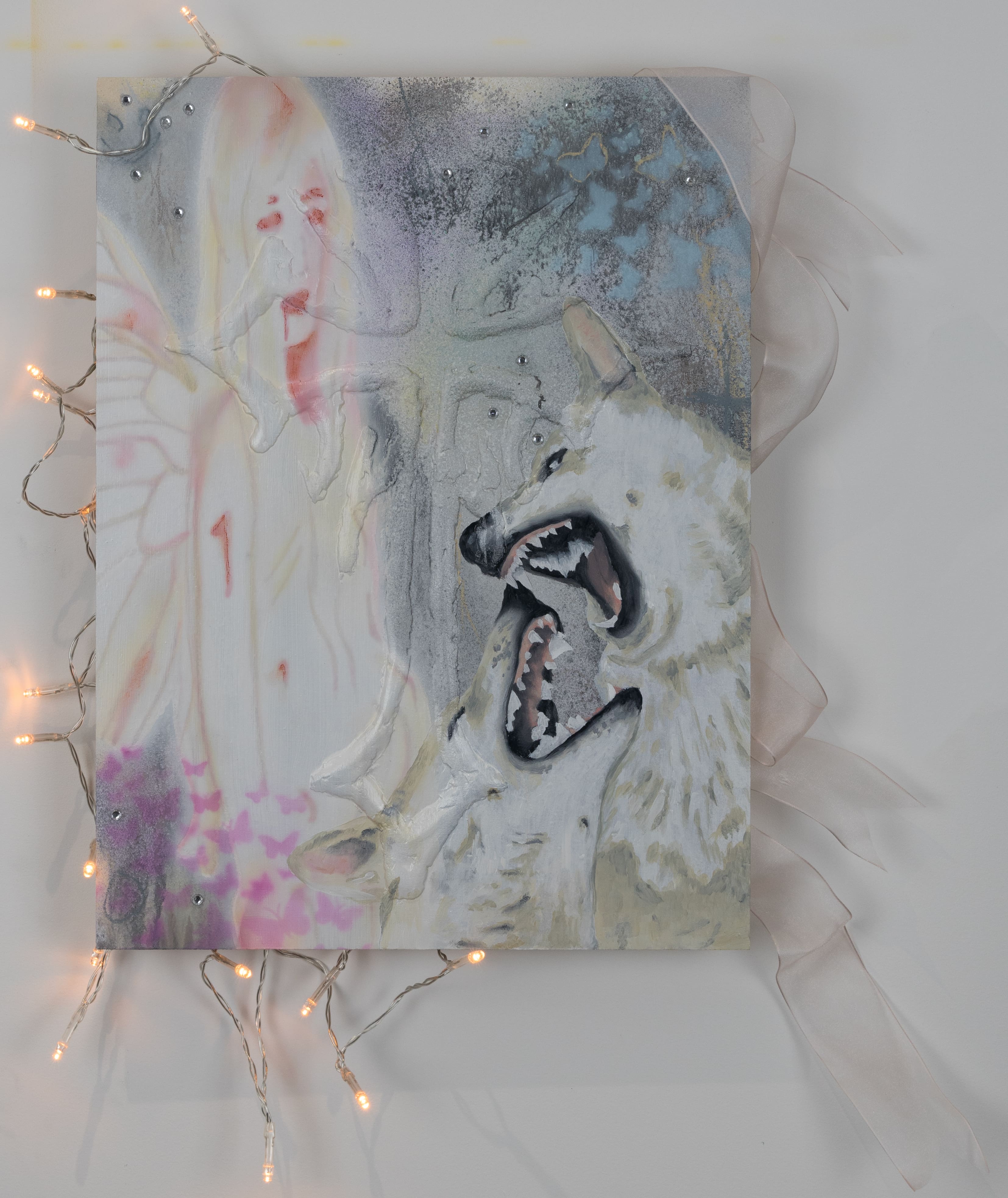 Norse_Sacrifice/Wolves // Mixed Media on Board // 30x40cm // 2022