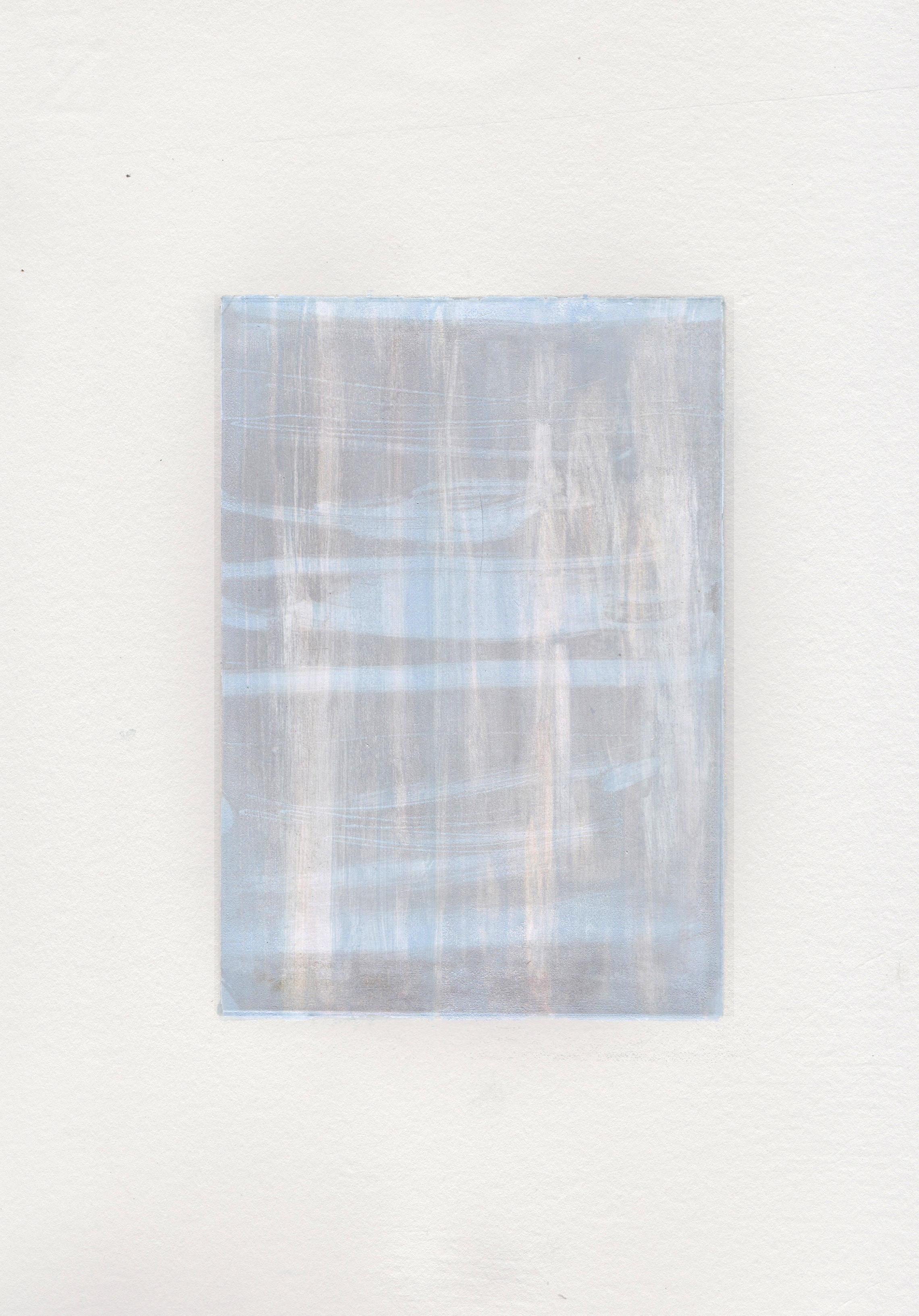 untitled (winter shadows), unique monotype, 2015, 10.5 x 15 cm