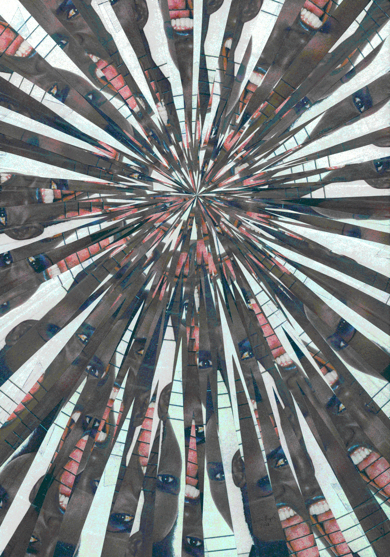 Exploding Grace Jones, 2011, 8.2 x 11.6 inches