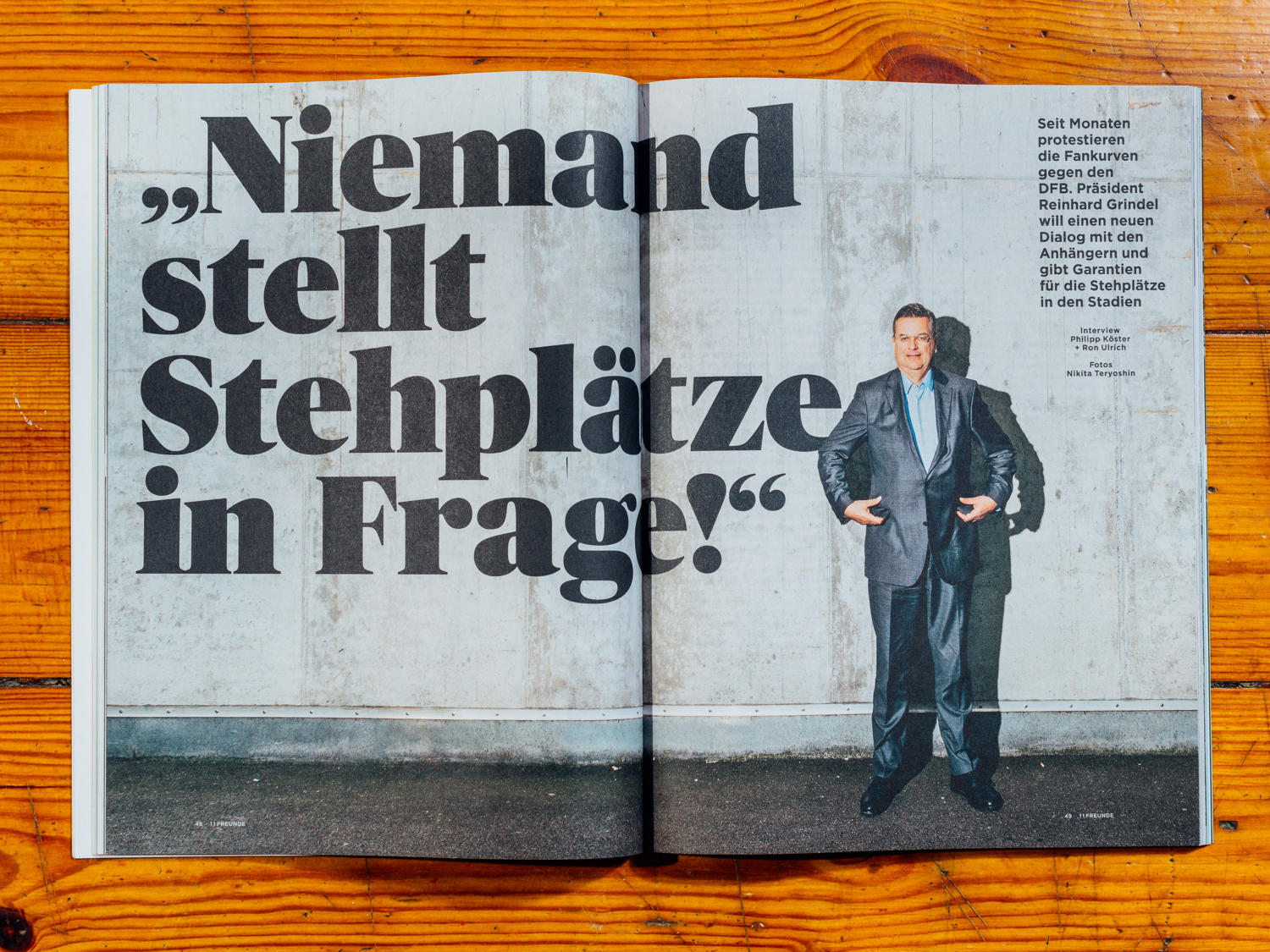 11Freunde #191/ DFB Pr&auml;sident Reinhard Grindel / September 2017