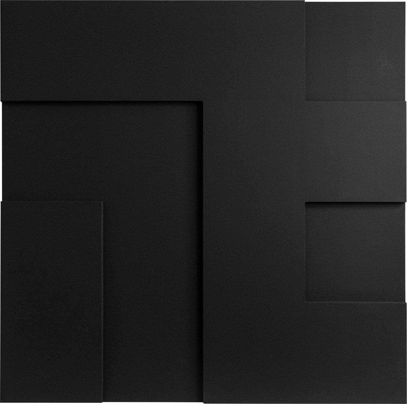 Monochrome Landscapes III. Lamp Black 4 / Series of acrylic paintings on fibreboard 2020 / 70x70 cm