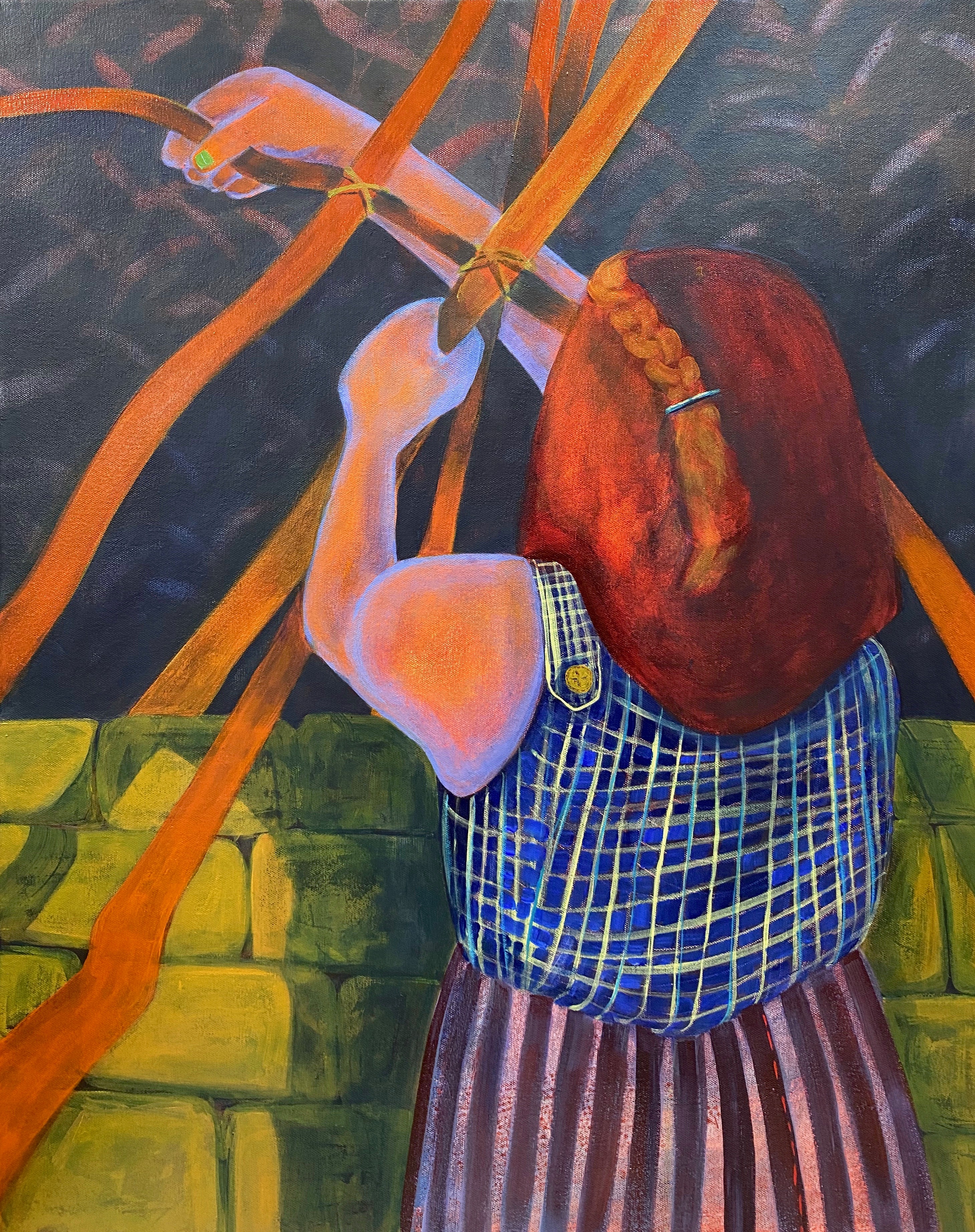 Genevieve CohnFor Sticks Over StonesAcrylic on canvas30x24"2021