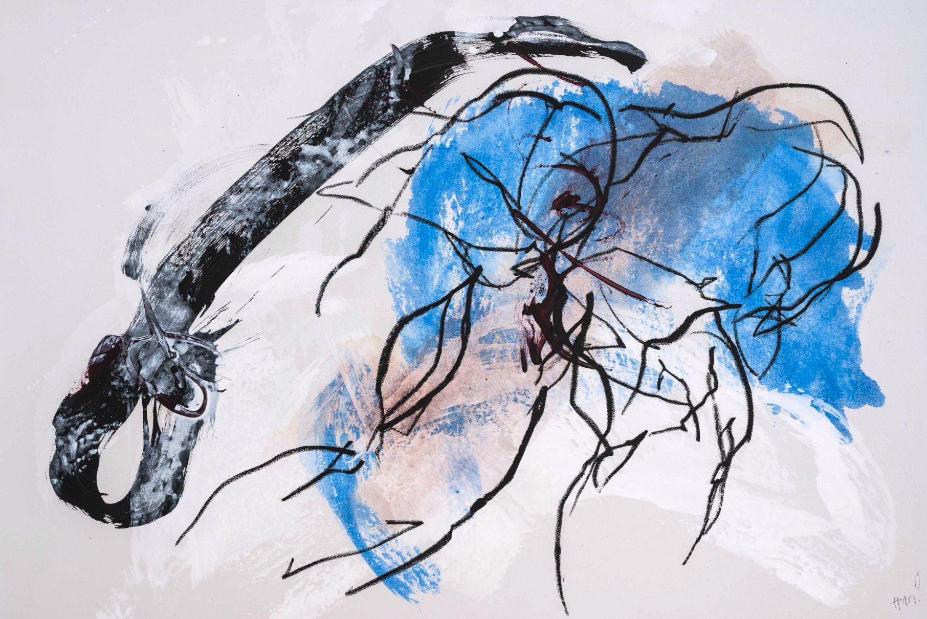 "Take this Waltz", 2019, 120 x 180 cm, Oil, acrylic on canvas