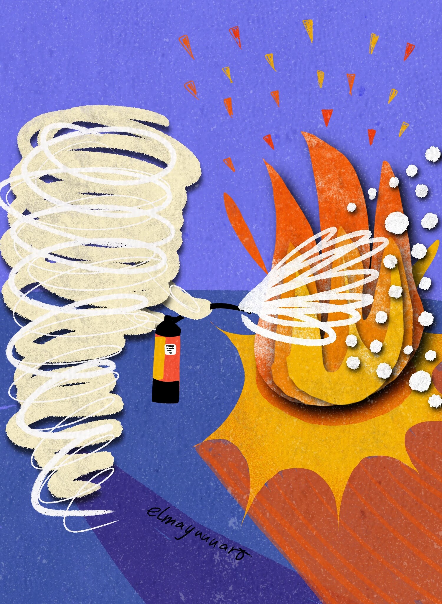 The weather of Sep..(Personal project)  This illo was inspired by the article from dayoo.com