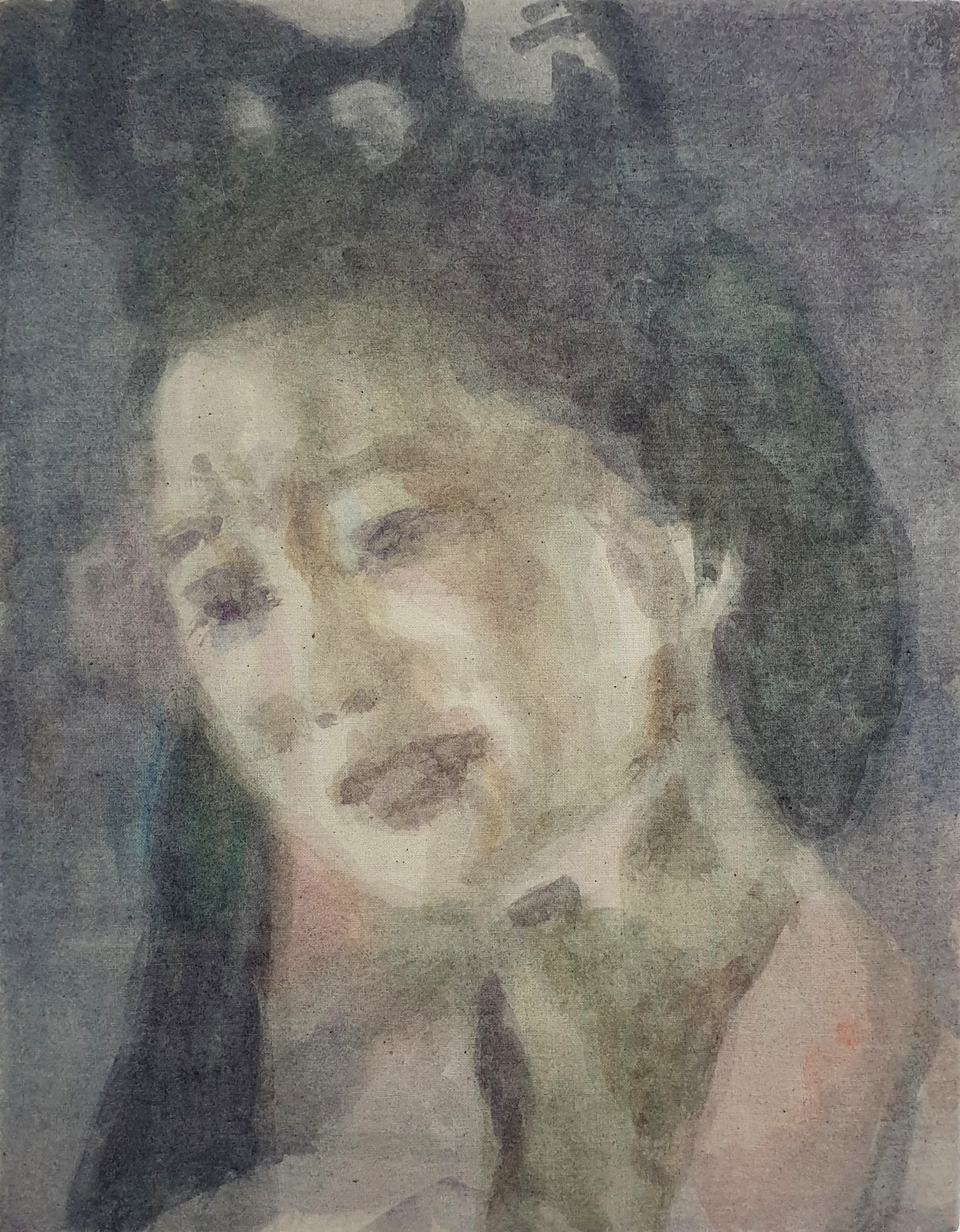 태평녀/2020/광목에 수채/35x27cm