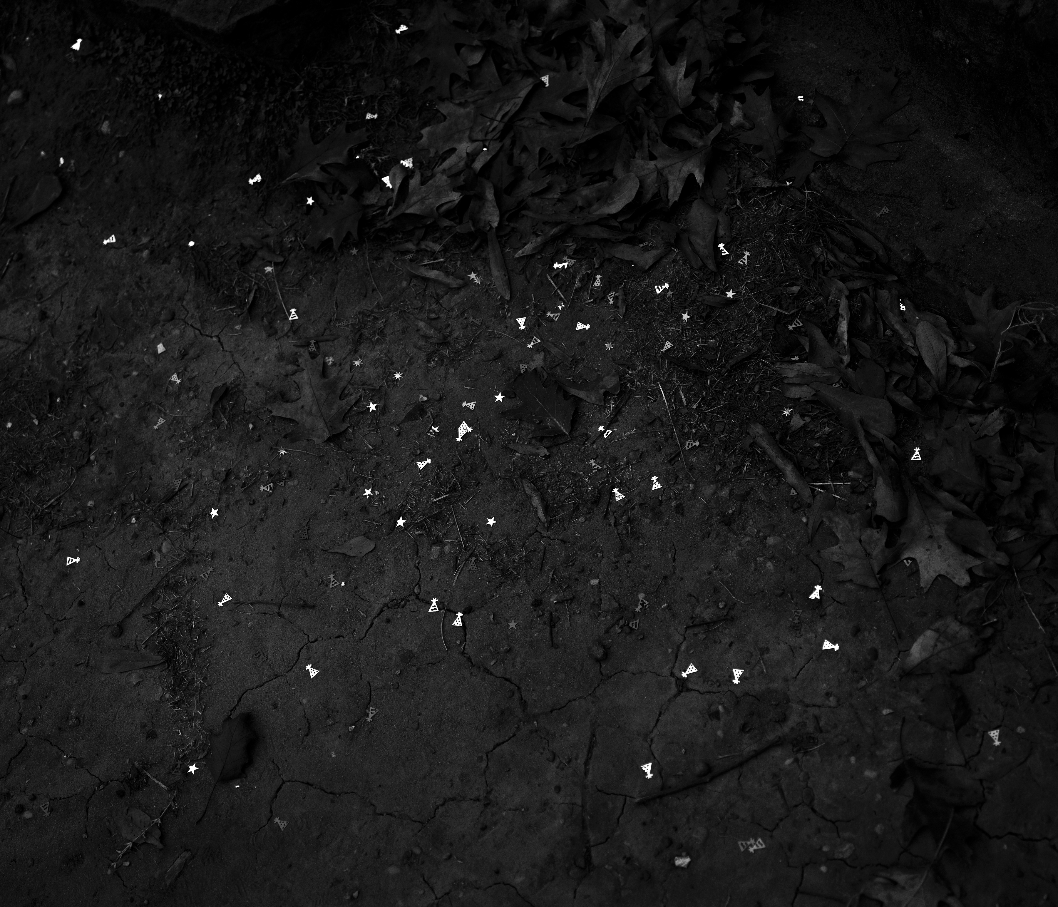 Tuscaloosa, Tuscaloosa County — Glitter scattered on ruins of the former state capitol building. Yoholo-Micco, chieftain of the Upper Creek town of Eufaula, is said to have addressed the Alabama Legislature in 1836 at the state capital in Tuscaloosa before departing the ancestral Muscogee homelands on the Trail of Tears. Yoholo-Micco’s actual words are unknown, but White, colonial writers of history have portrayed the Creek leader as one who accepted Indigenous removal with an air of romantic resignation, going so far as to contrive his final words in a way to whitewash the genocide that had taken place over 300+ years’ time. Yoholo-Micco’s apocryphal address—which has been reproduced in Alabama history books and grade school curriculum for decades—reads, in part: “I come here, brothers, to see the great house of Alabama and the men who make laws and say farewell in brotherly kindness before I go to the far west, where my people are now going. In time gone by I have thought that the White men wanted to bring burden and ache of heart among my people in driving them from their homes and yoking them with laws they do not understand. But I have now become satisfied that they are not unfriendly toward us, but that they wish us well.”